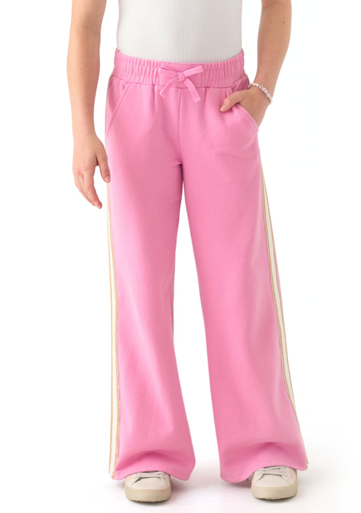 Girls 7-16 Wide Leg Fleece Pants