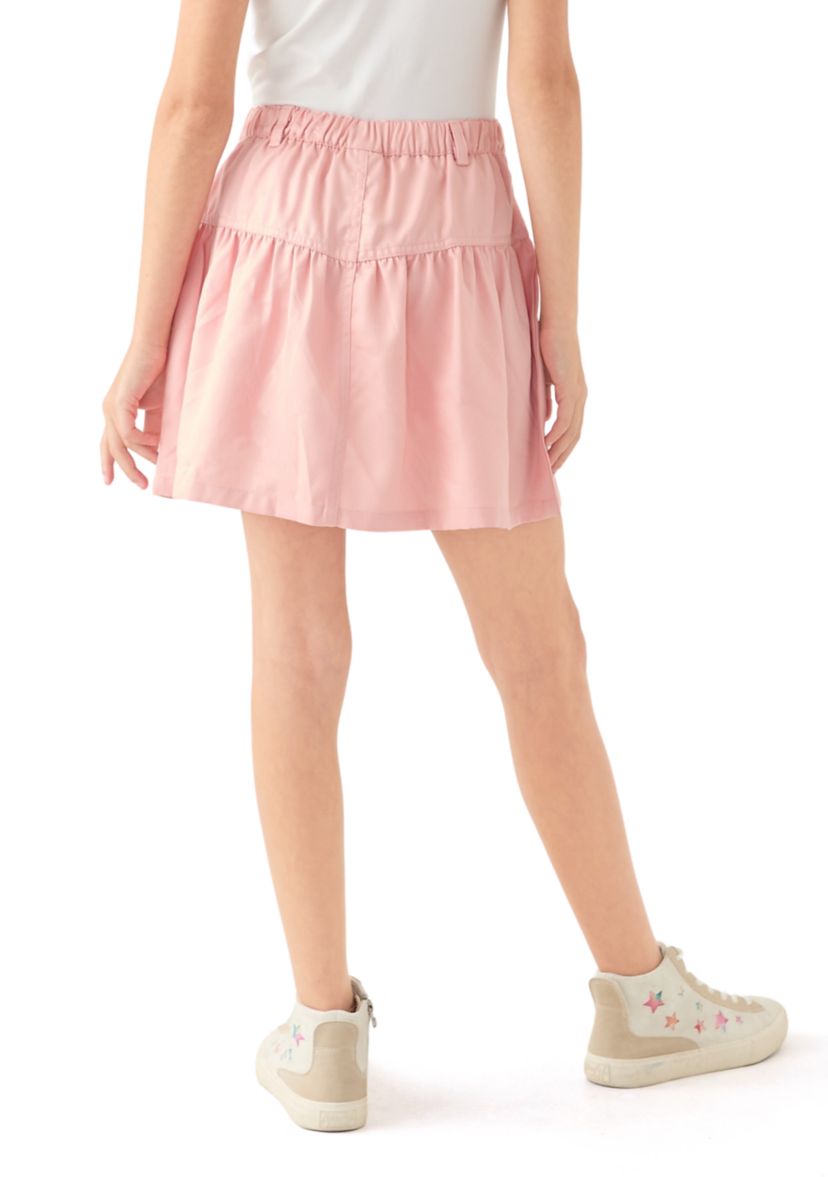Girls 7-16 Washed Woven Denim Skirt 