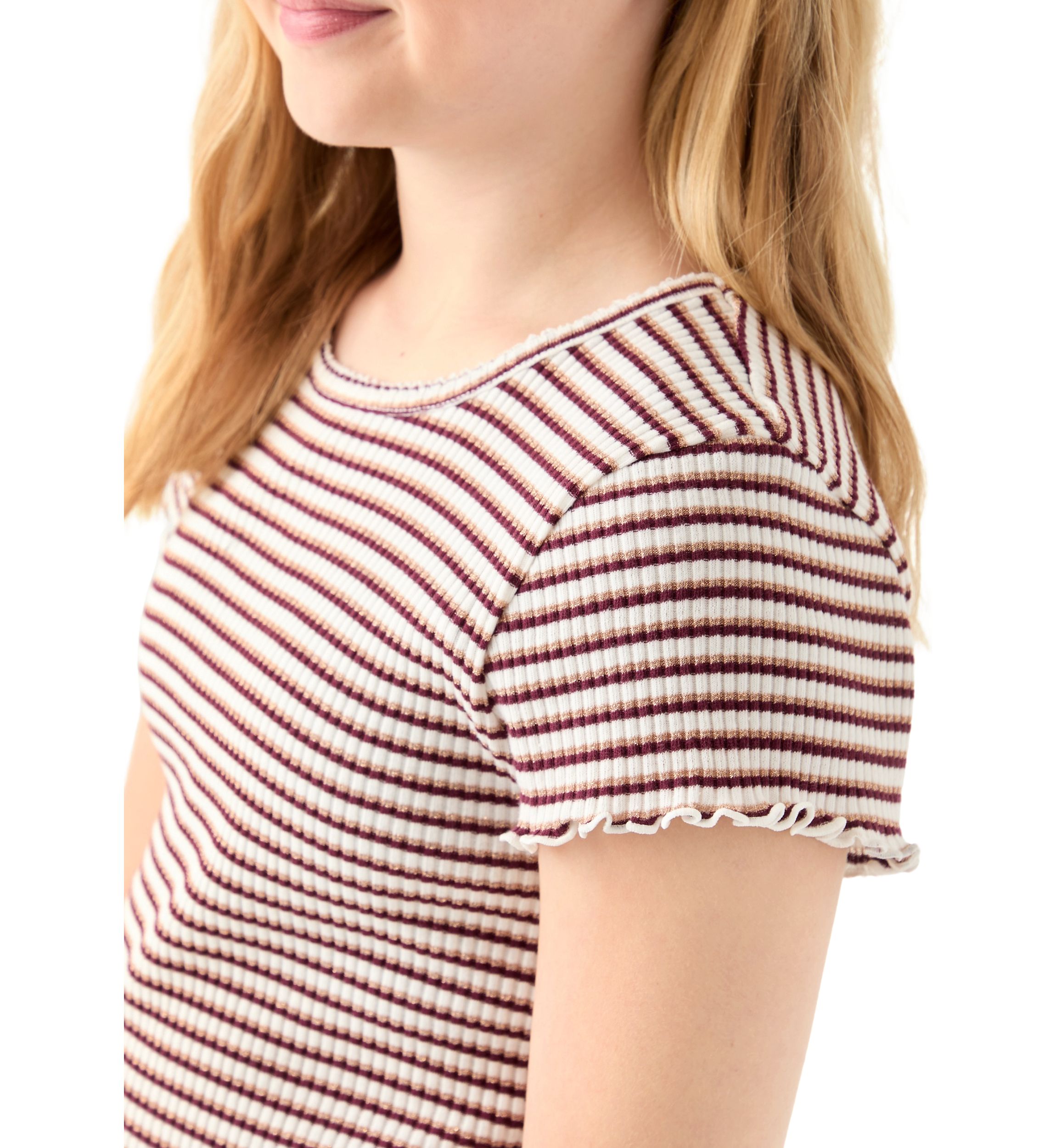 Girls 7-16 Printed Pointelle Knit Top