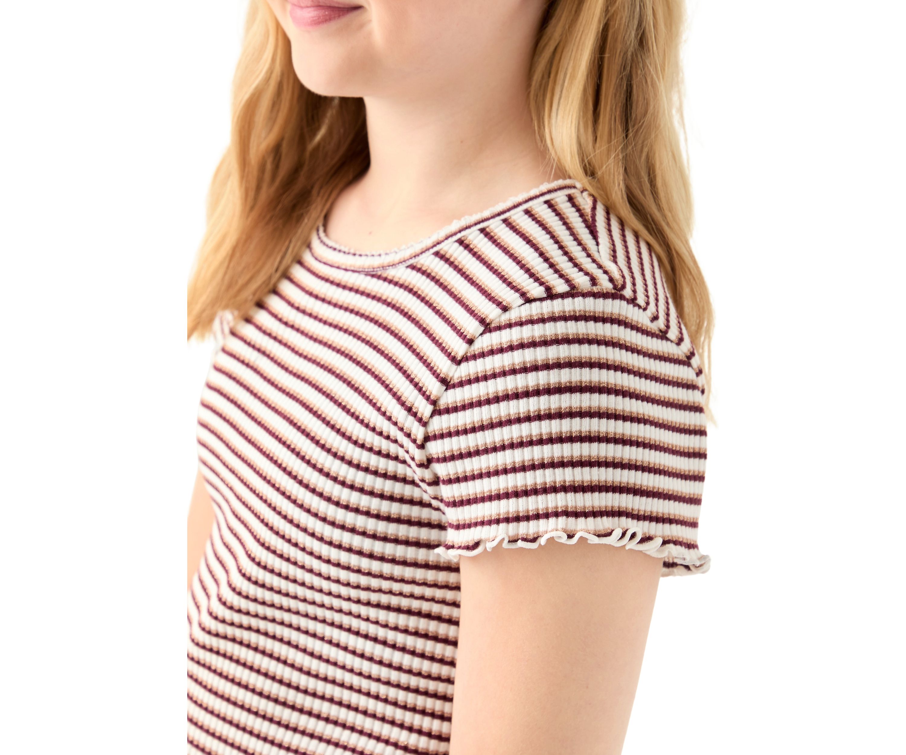 Girls 7-16 Printed Pointelle Knit Top
