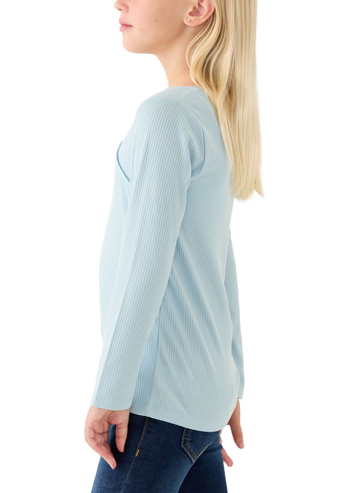 Derek Heart Girls 7-16 Long Sleeve Cross Stitch Knit Top | Belk