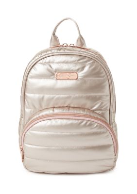 Girls Quilted Metallic Mini Backpack