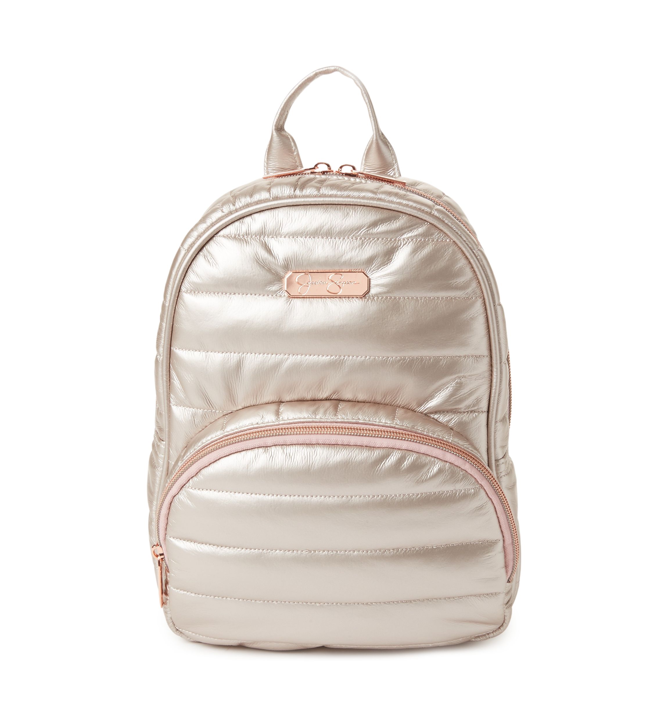 Girls Quilted Metallic Mini Backpack