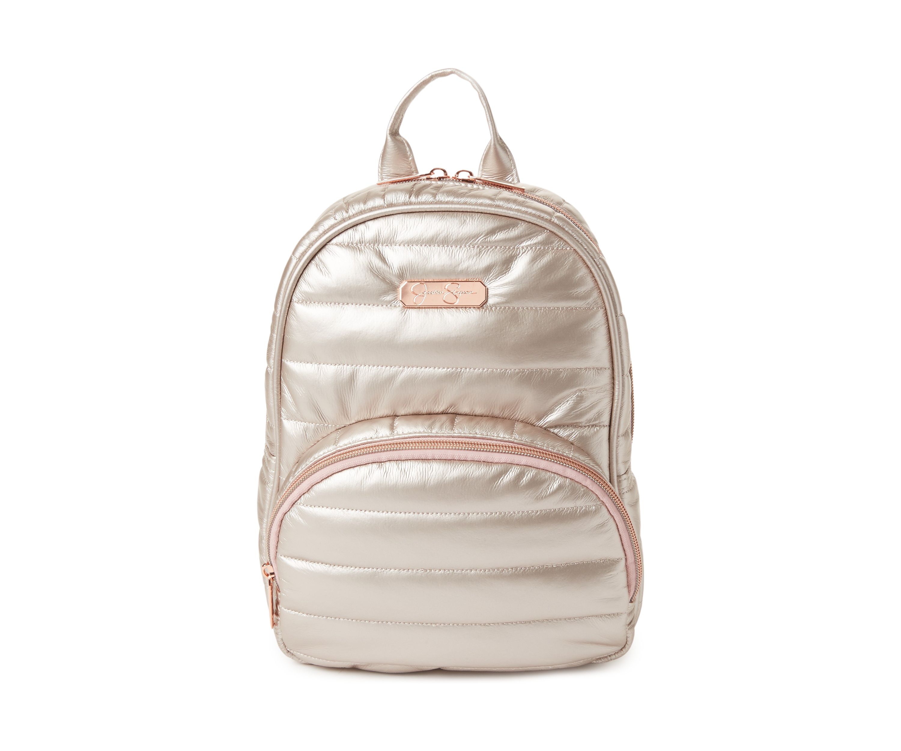 Girls Quilted Metallic Mini Backpack