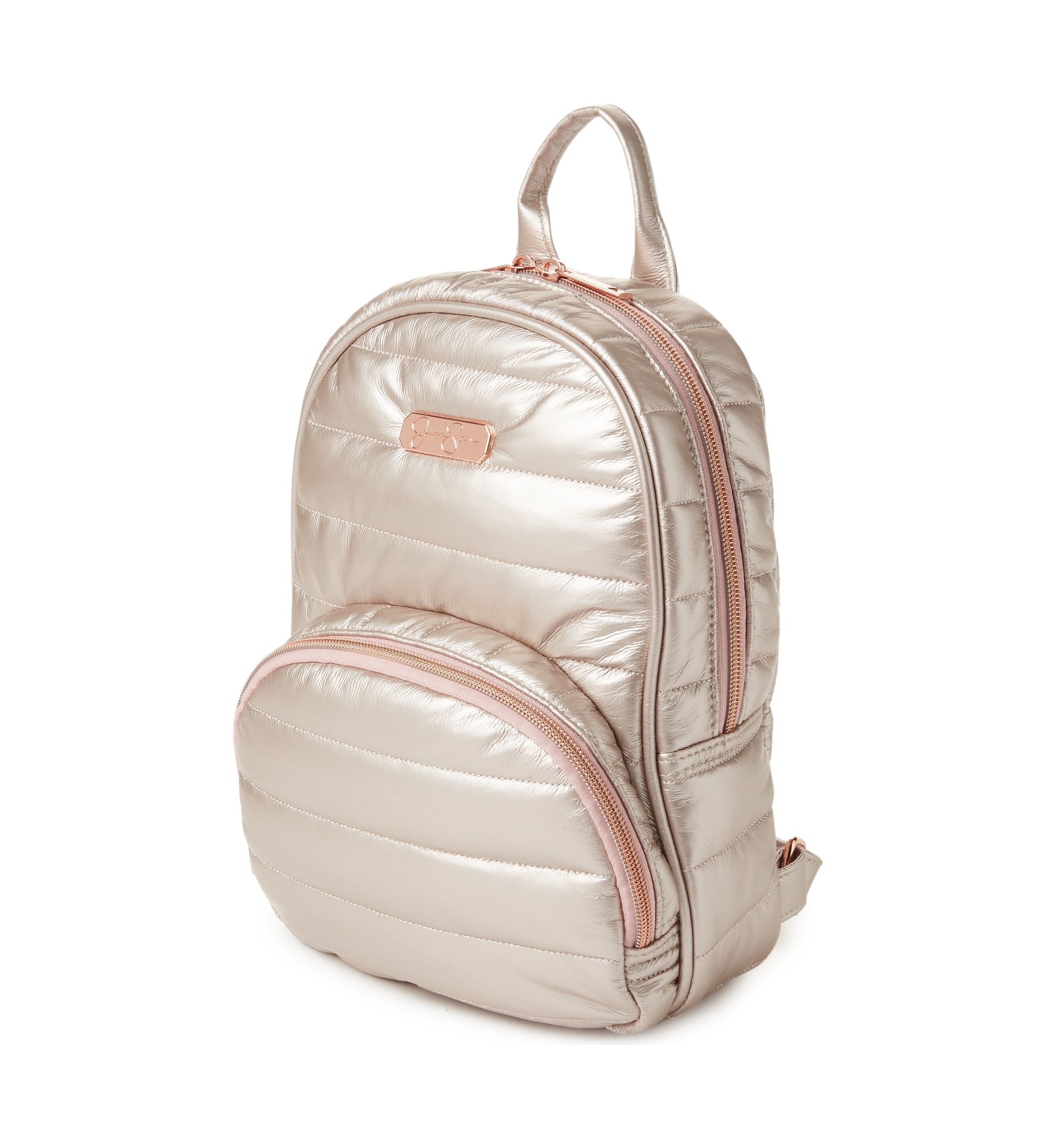 Girls Quilted Metallic Mini Backpack