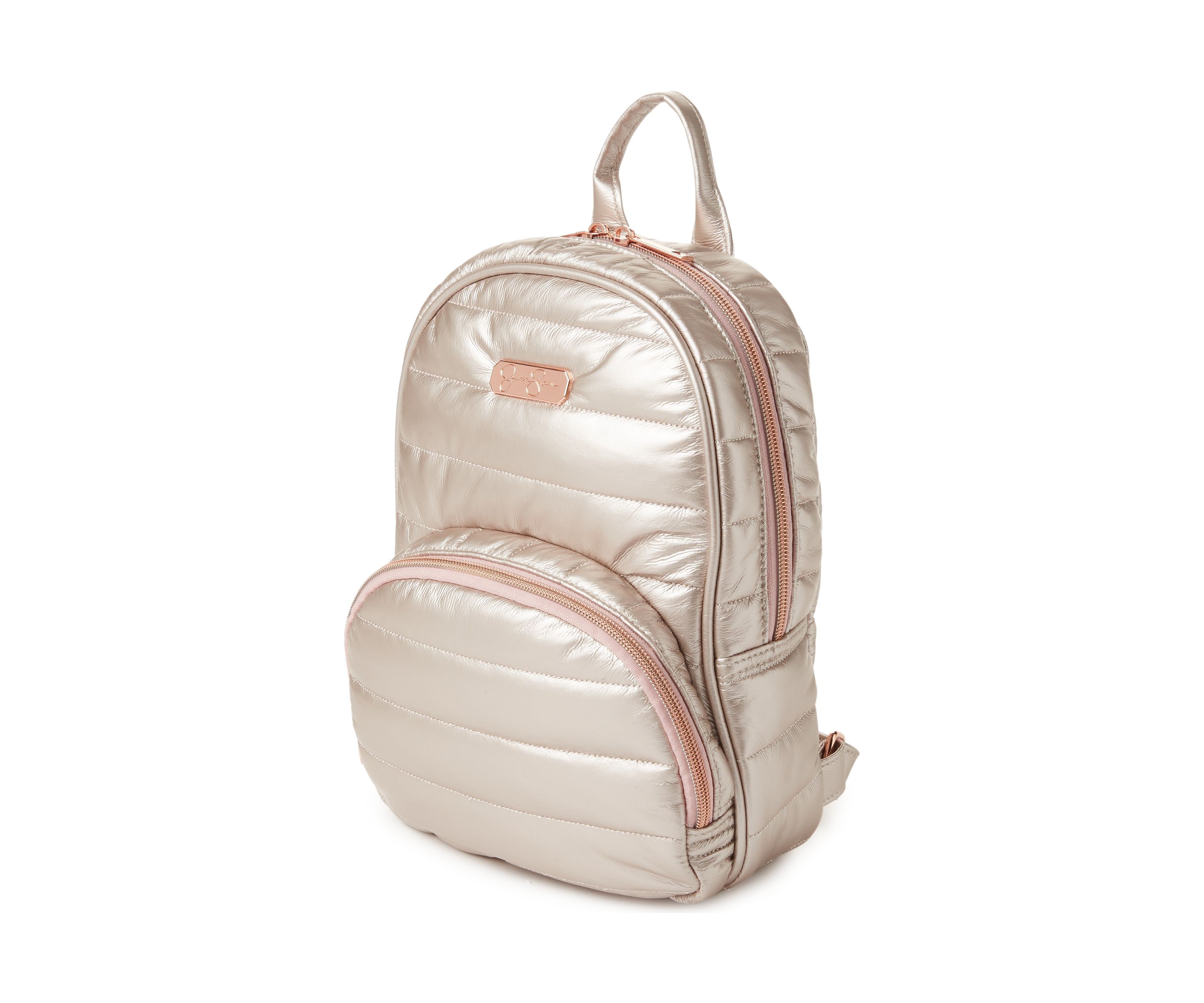 Girls Quilted Metallic Mini Backpack