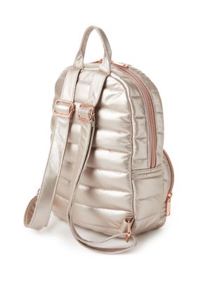 Girls Quilted Metallic Mini Backpack