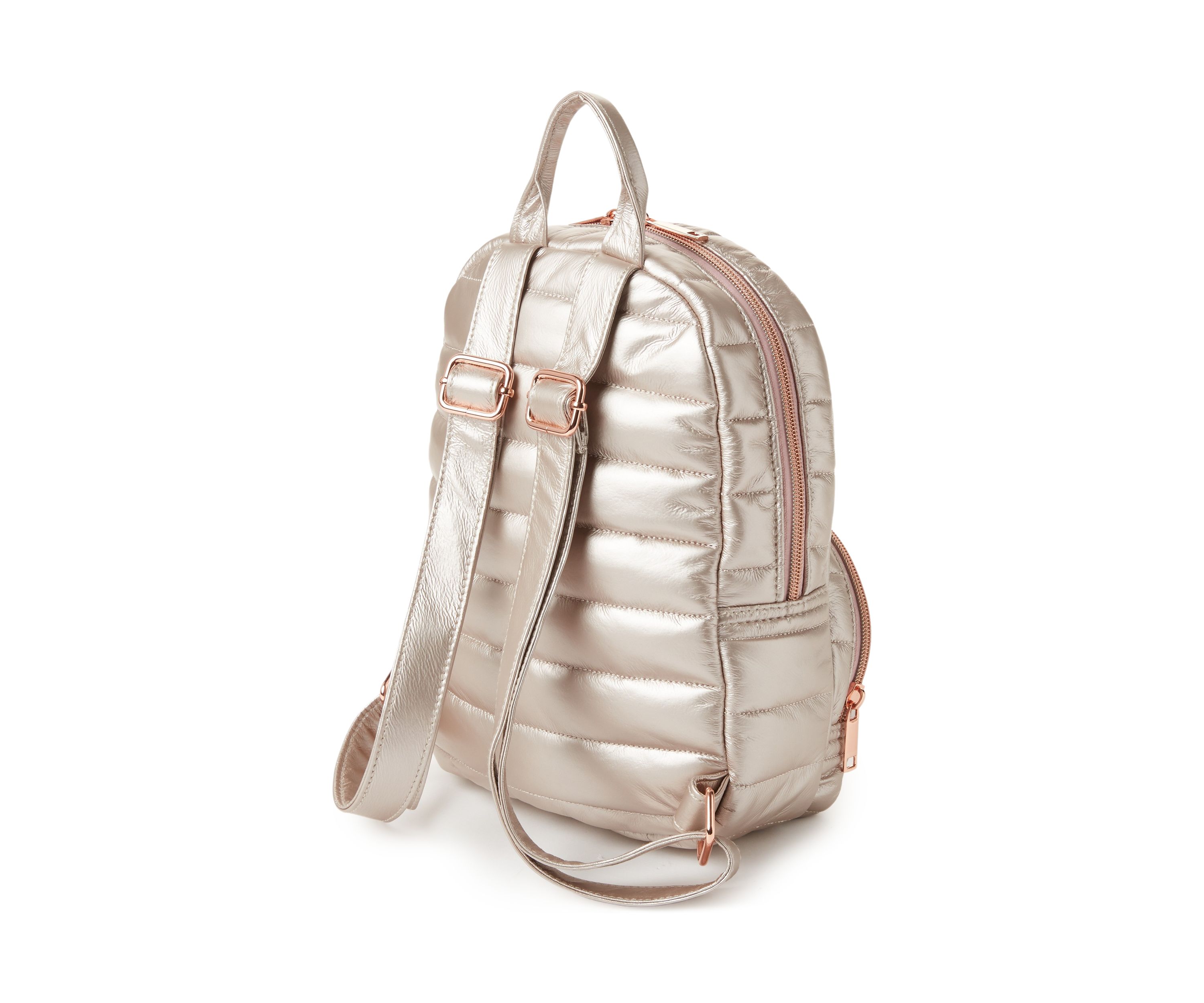 Girls Quilted Metallic Mini Backpack