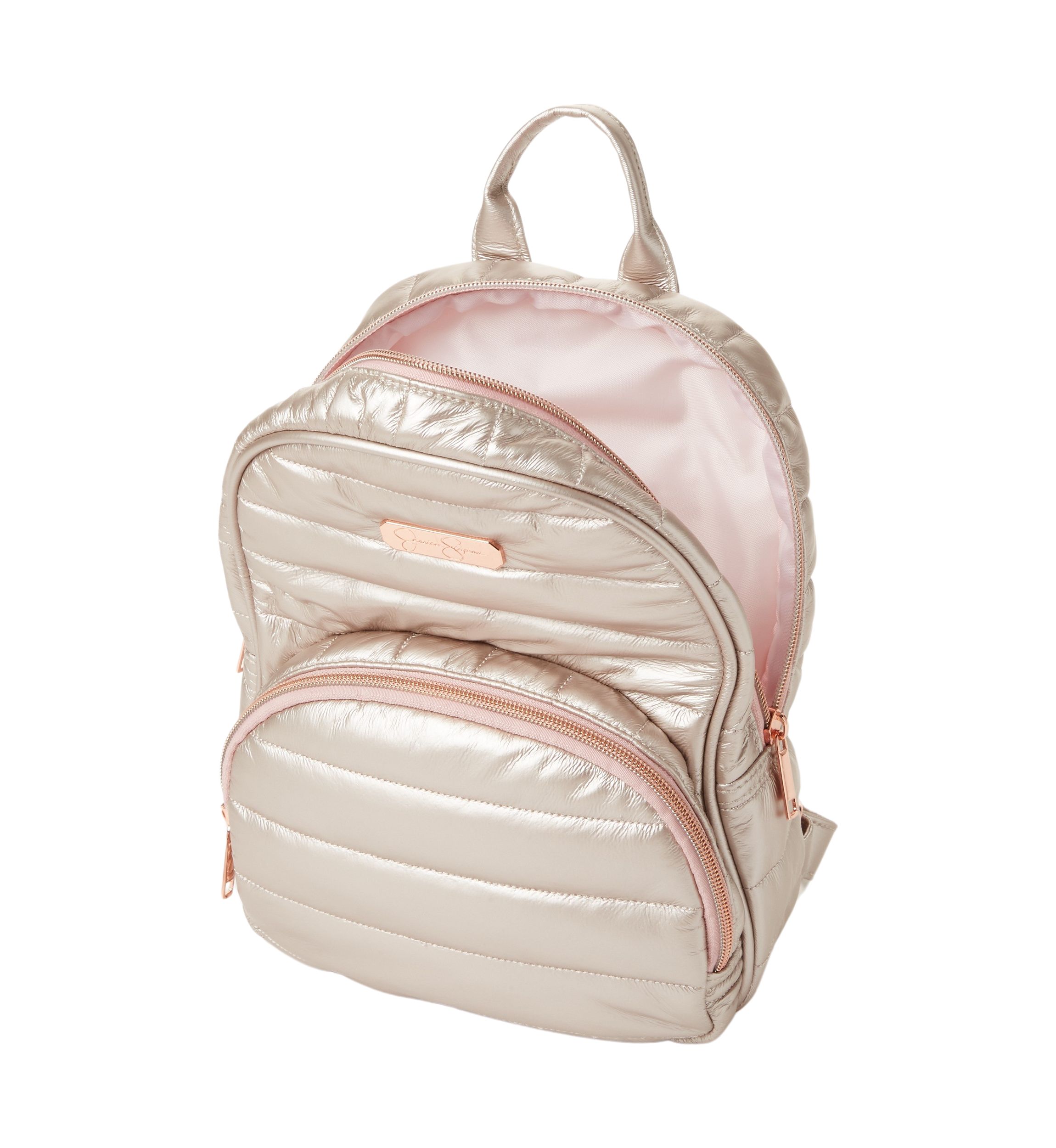 Girls Quilted Metallic Mini Backpack