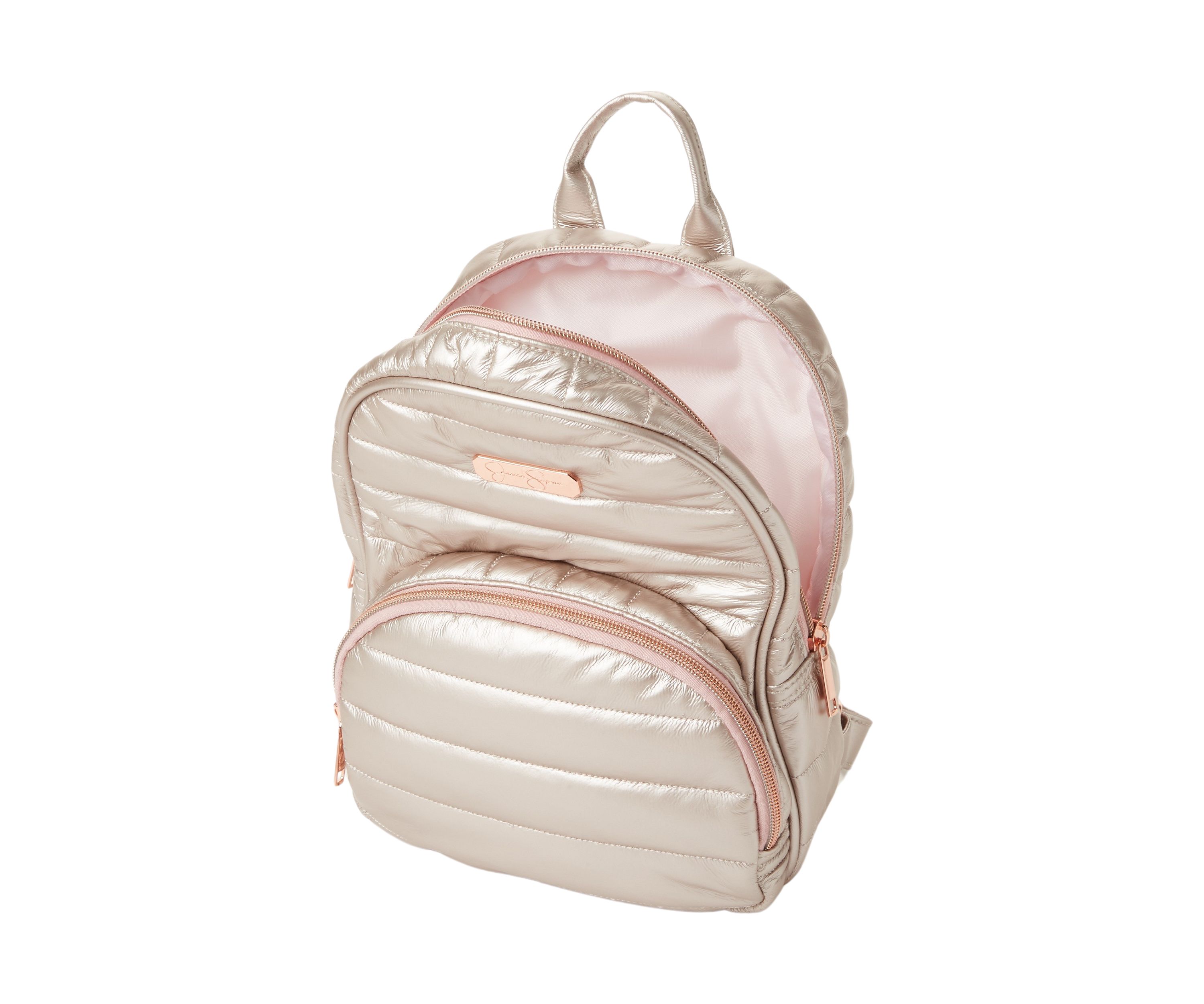 Girls Quilted Metallic Mini Backpack