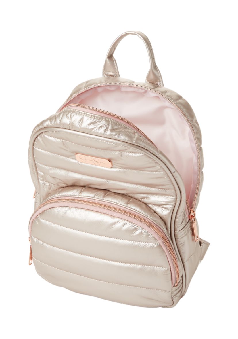 Girls Quilted Metallic Mini Backpack