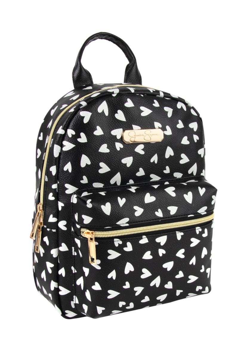 Mini Hearts Printed Backpack