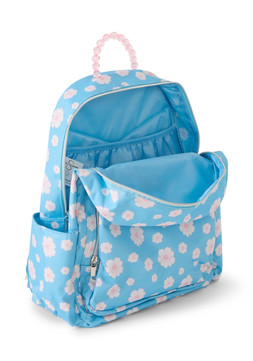 Jessica Simpson Daisy Print Backpack with Jewel Top Handle | Belk
