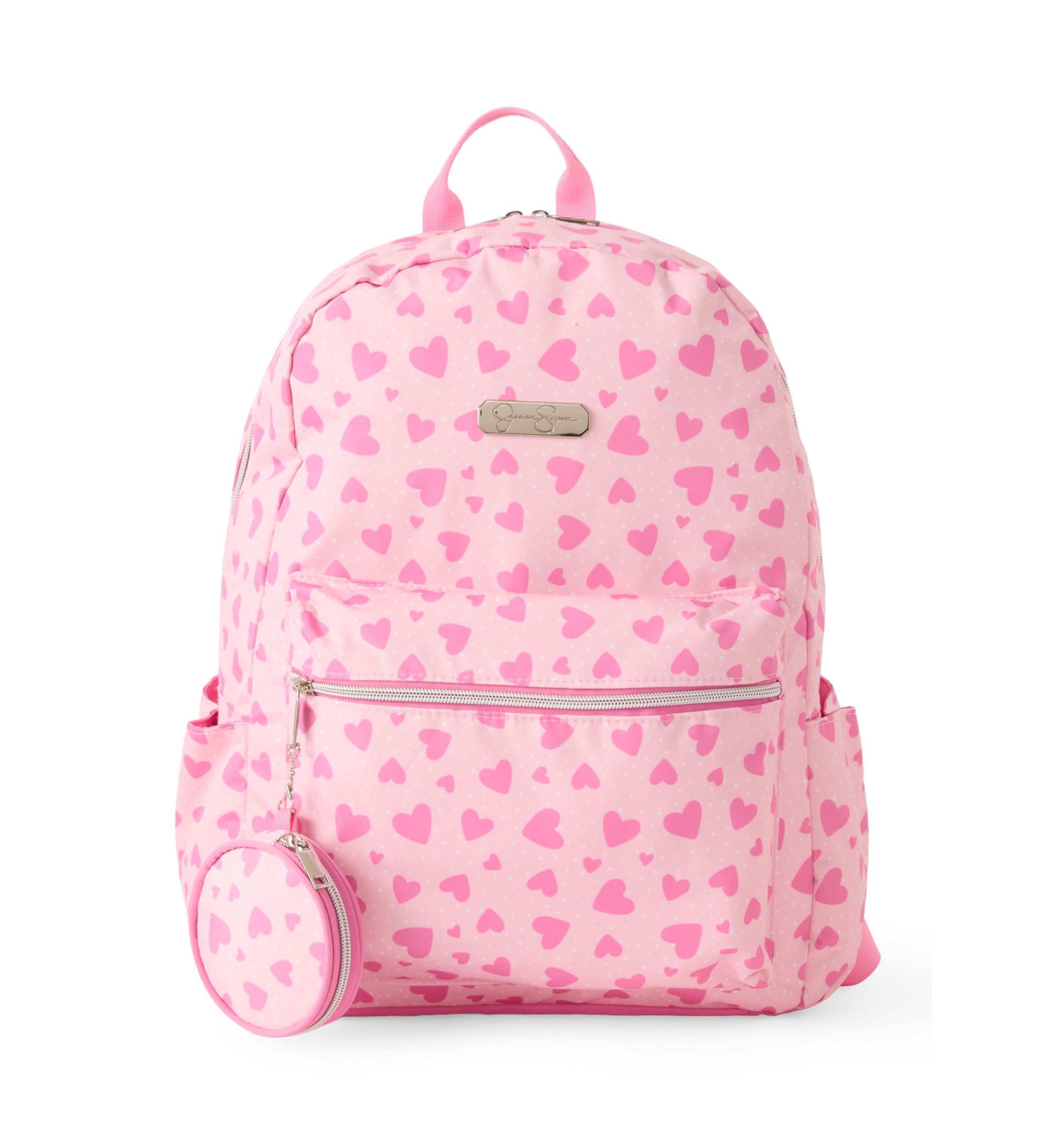 Jessica Simpson Heart Print Backpack with Lunchbox and Coin Purse