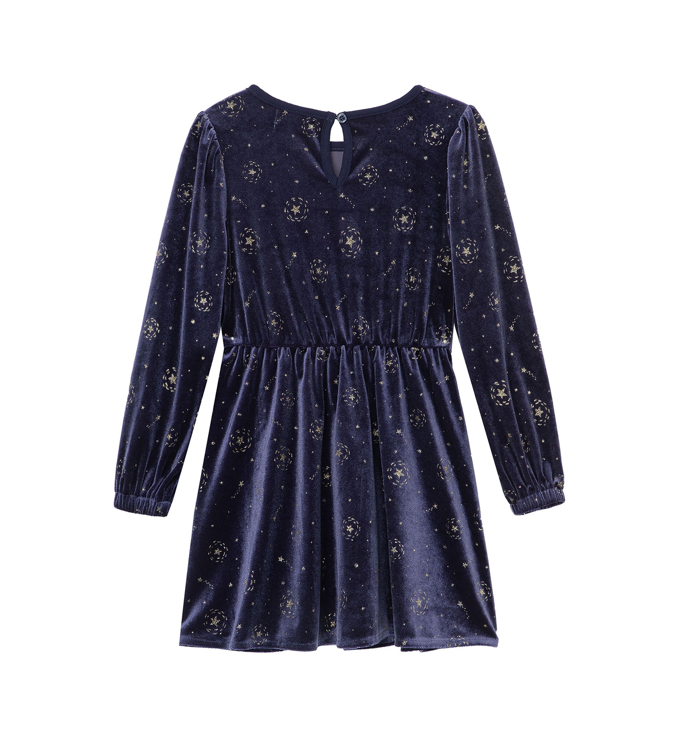 Girls 4-6x Glitter Stars Velour Dress 