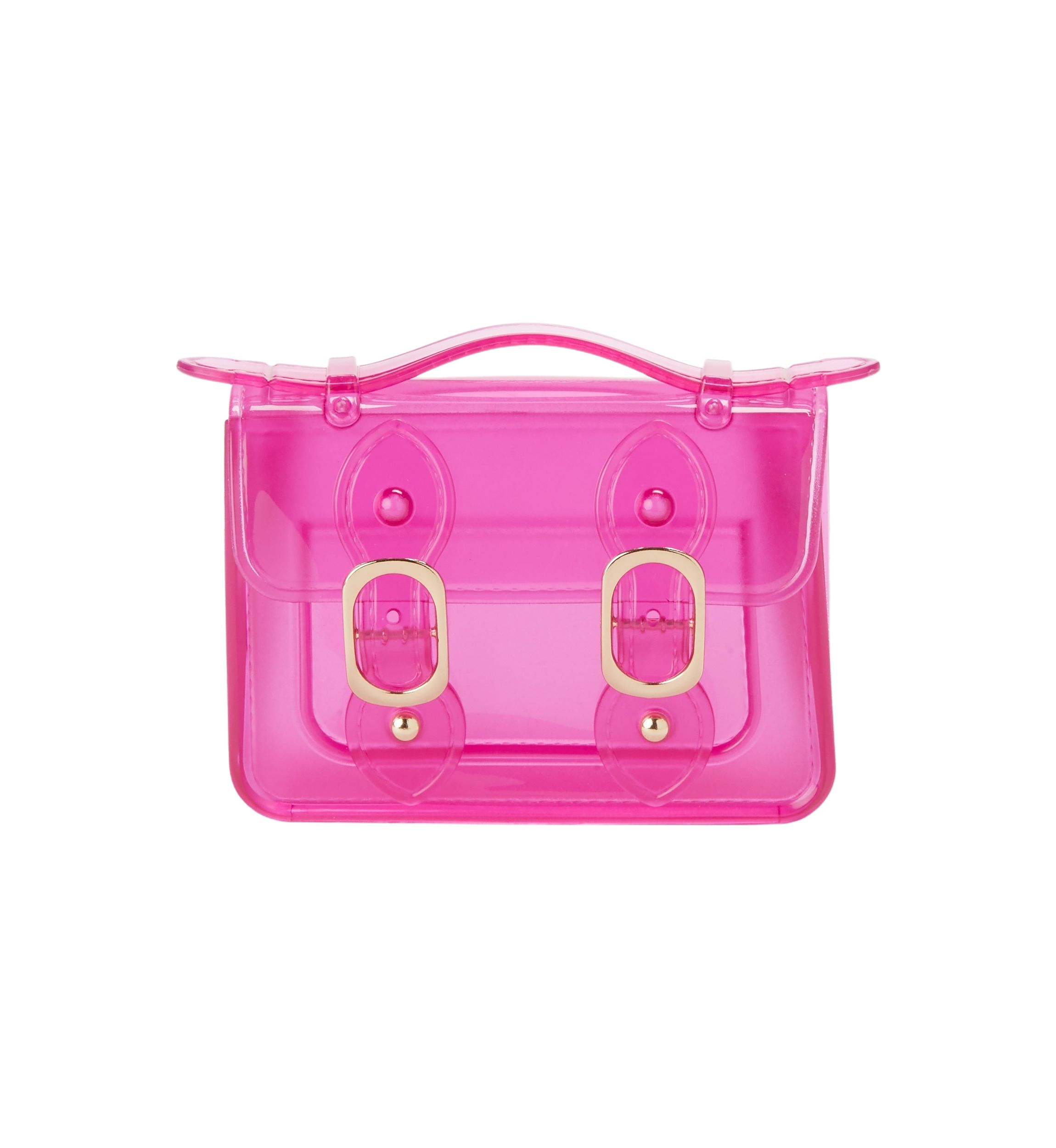 Girls Transparent Jelly Small Messenger Bag with Removable Crossbody Chain