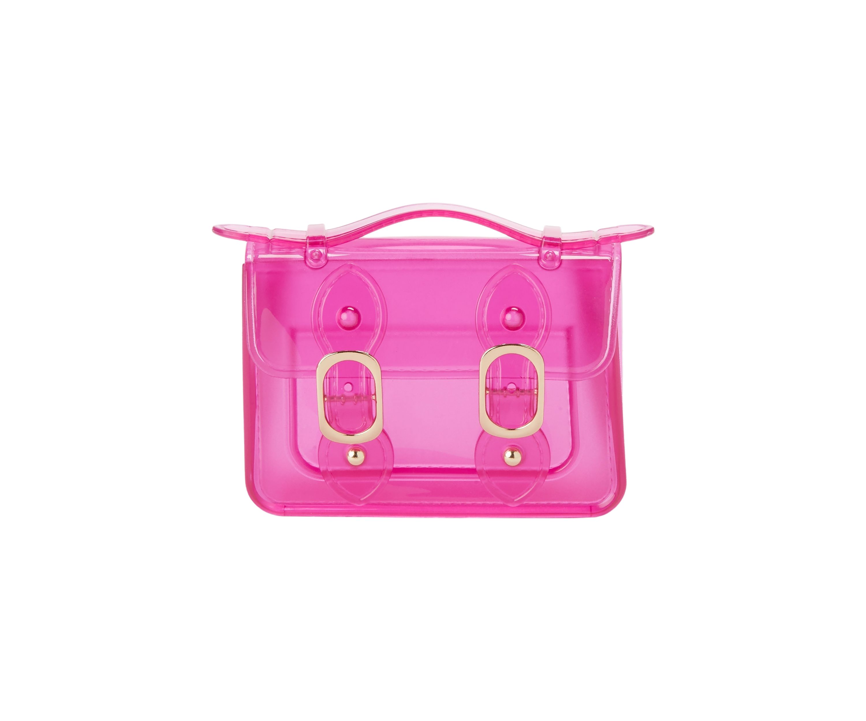 Girls Transparent Jelly Small Messenger Bag with Removable Crossbody Chain