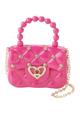 Riviera Girls Quilted Small Handbag, Pink