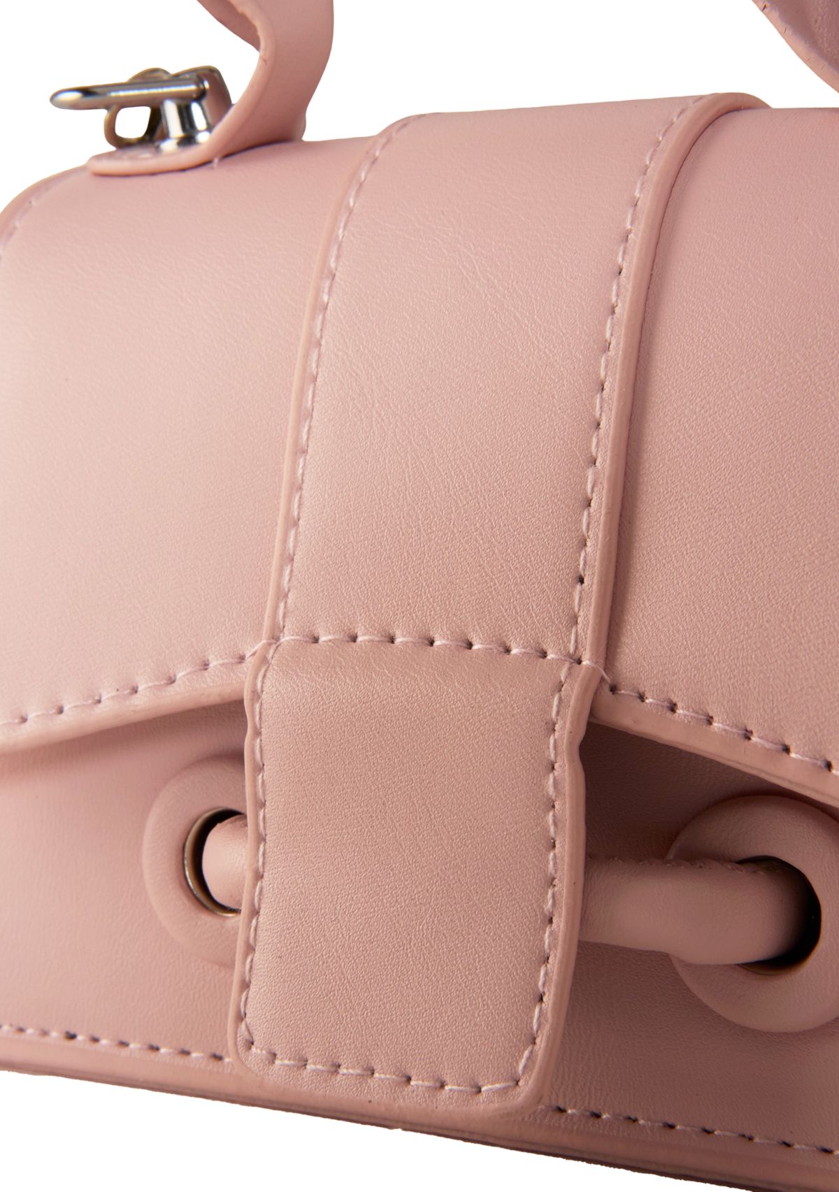 Girls Solid Pink Purse with Handle