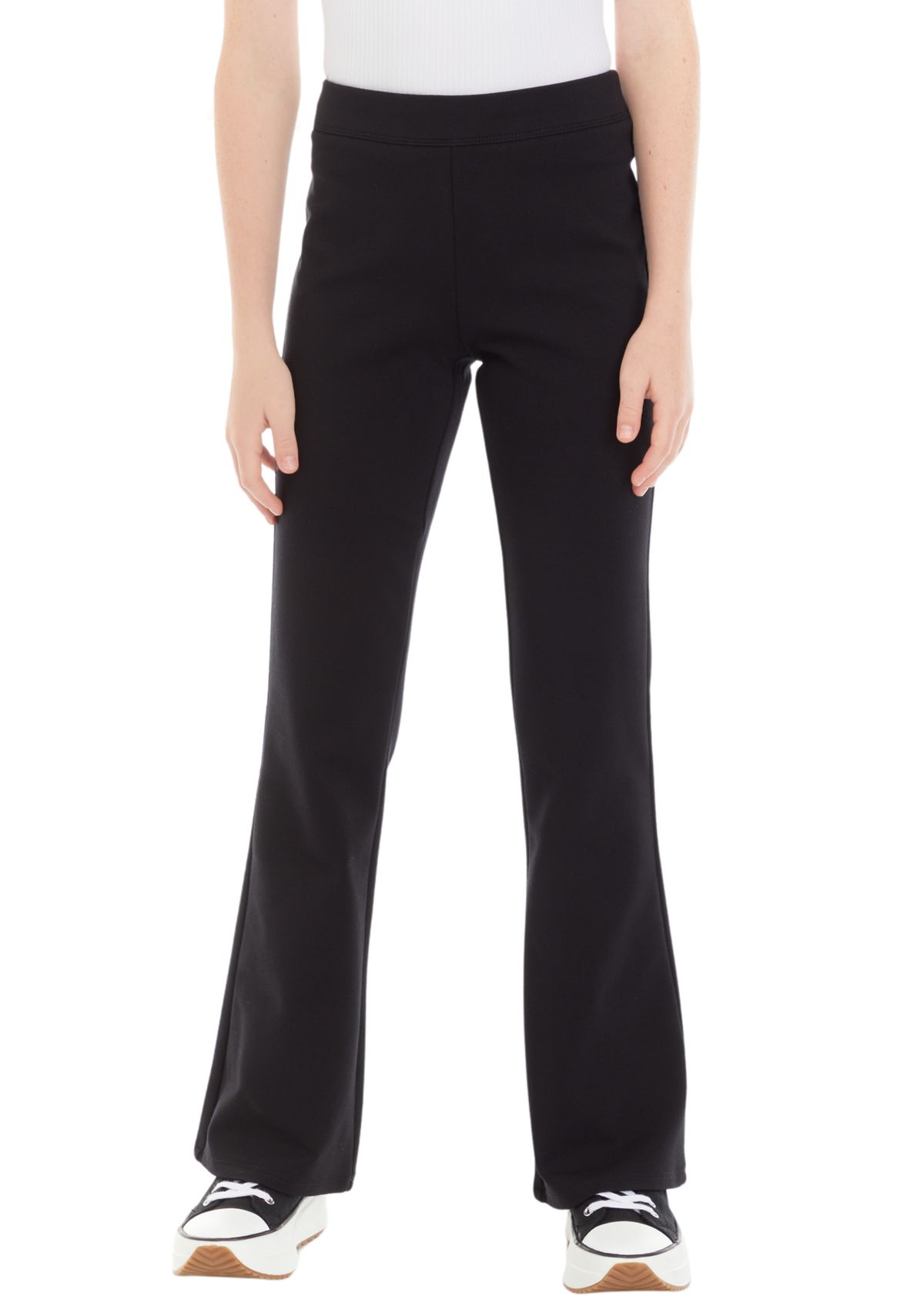 Girls 7-16 Pull On Flare Ponte Pants