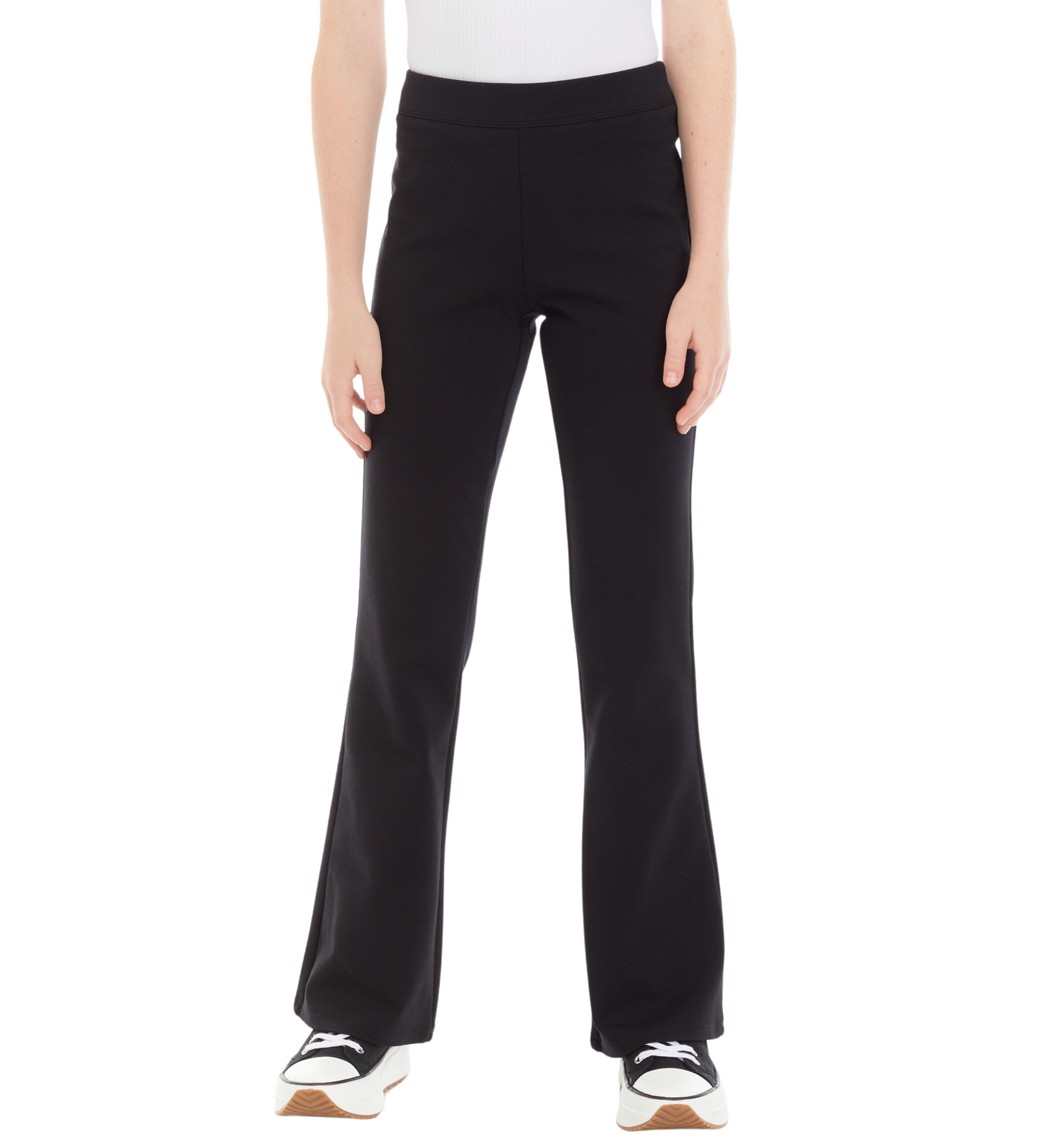 Girls 7-16 Pull On Flare Ponte Pants