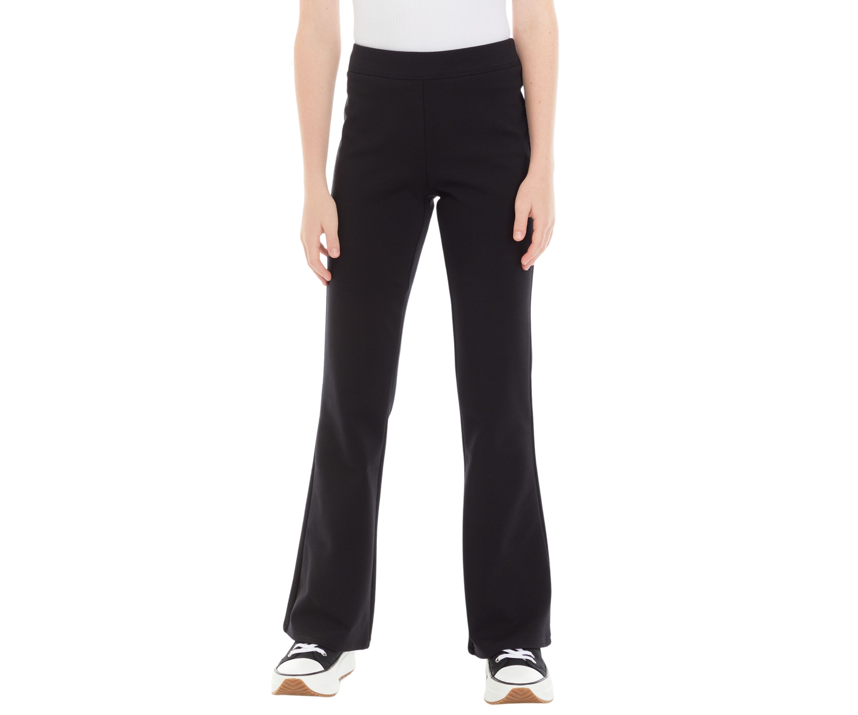 Girls 7-16 Pull On Flare Ponte Pants
