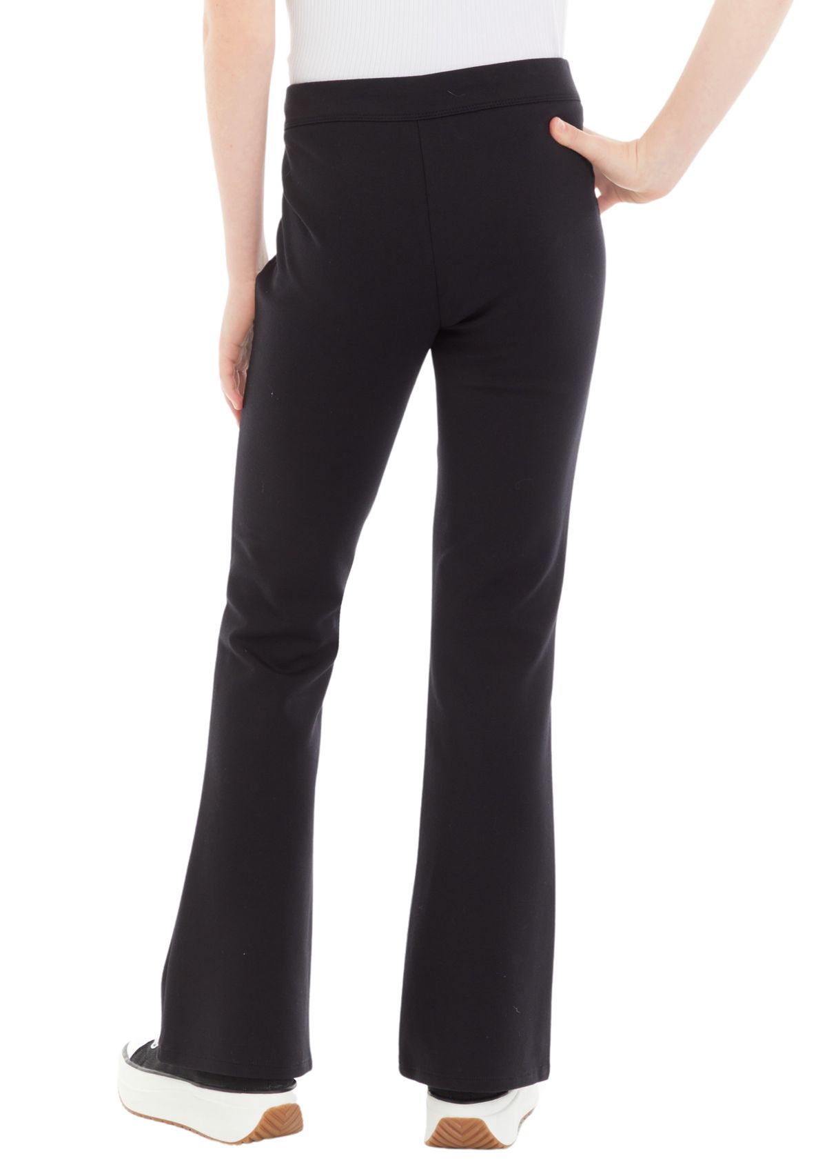 Girls 7-16 Pull On Flare Ponte Pants