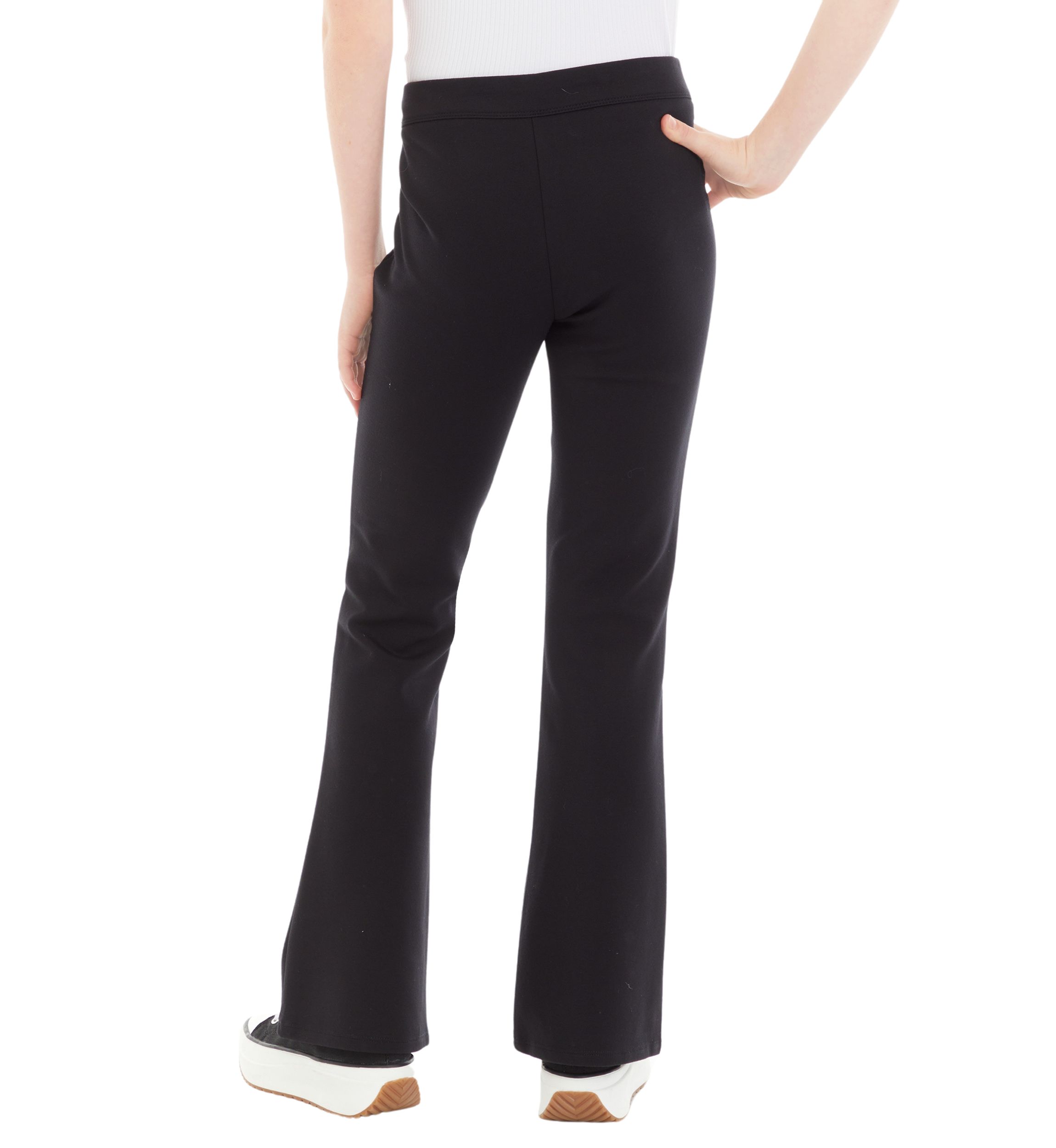 Girls 7-16 Pull On Flare Ponte Pants