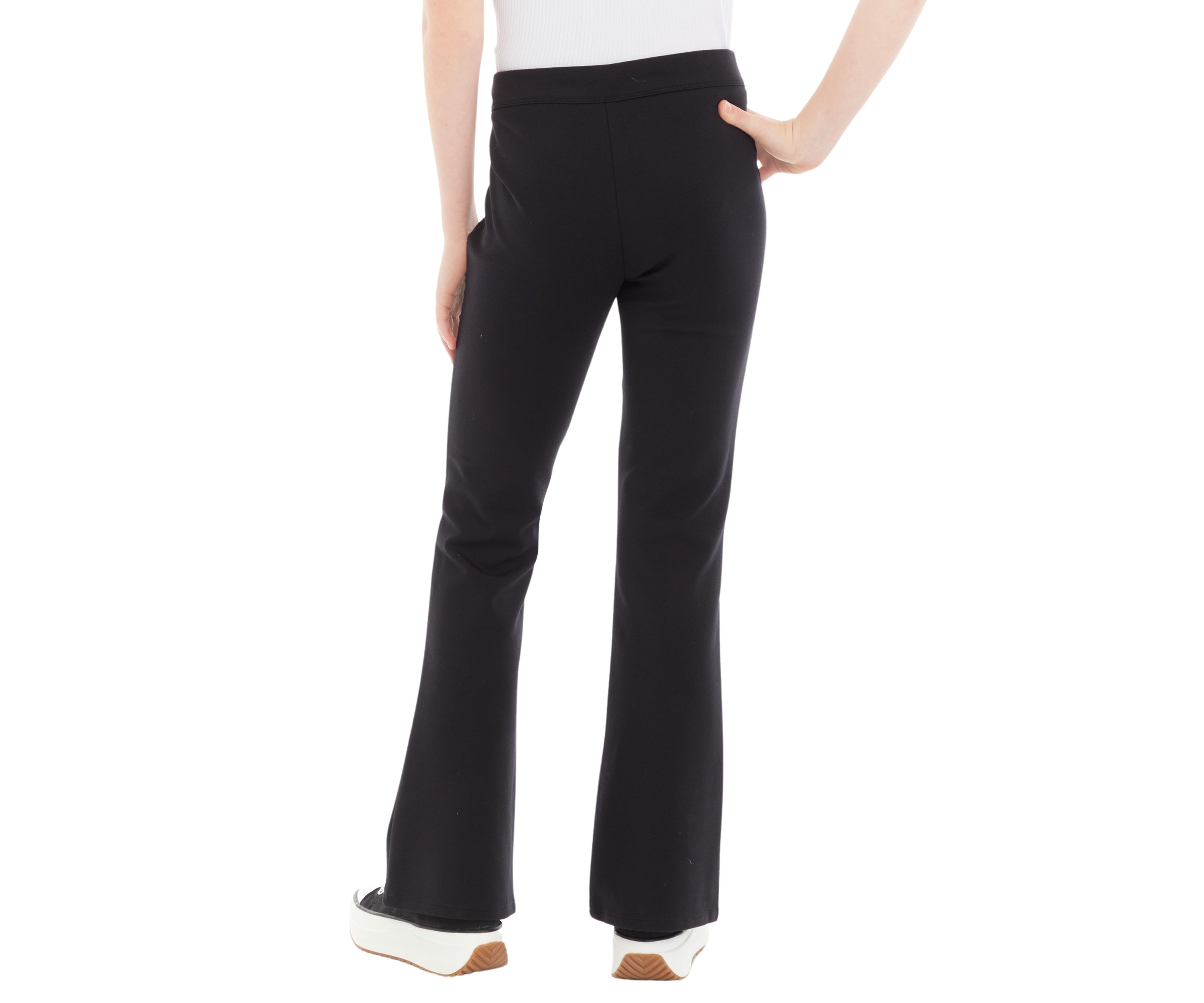 Girls 7-16 Pull On Flare Ponte Pants