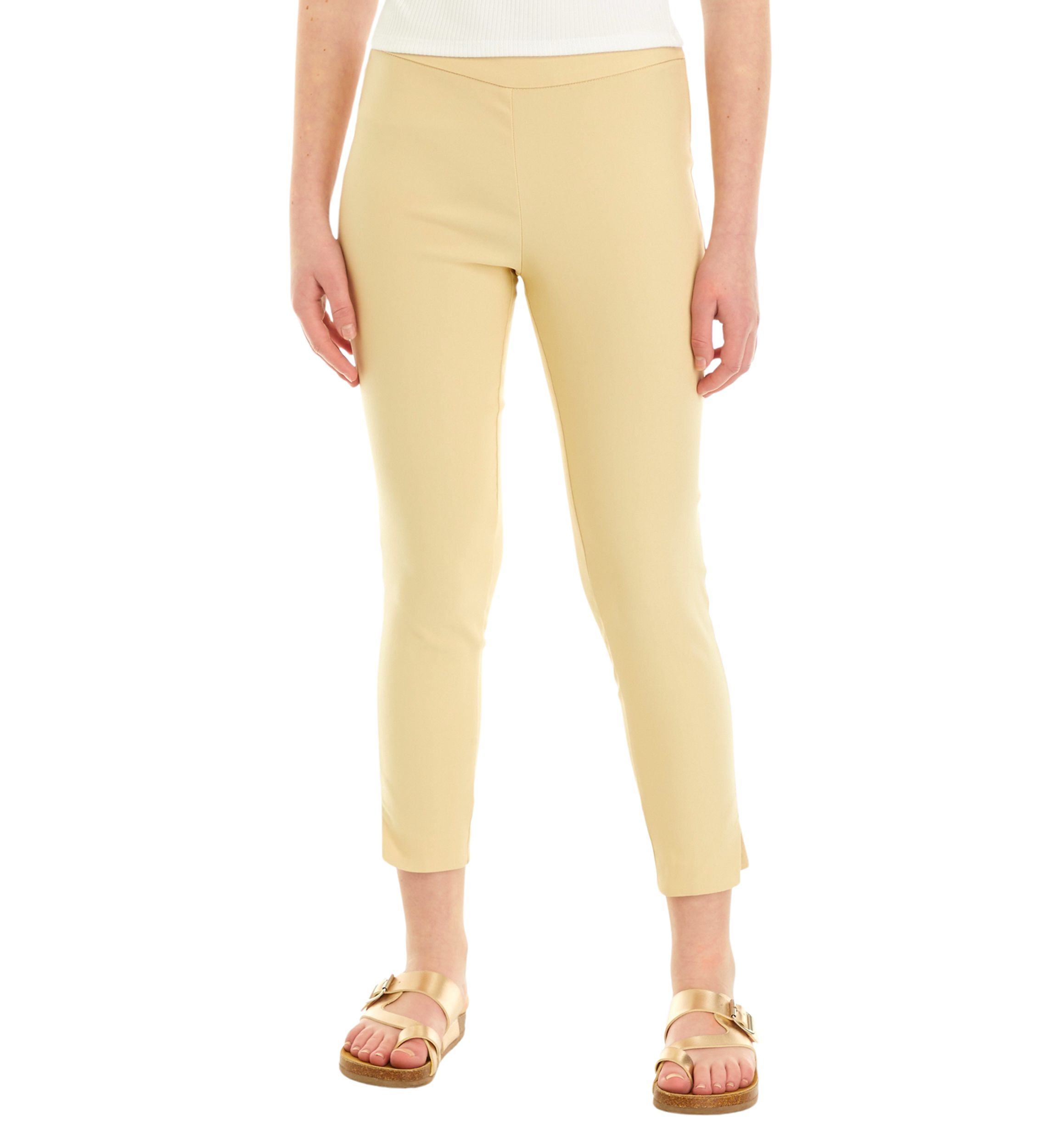 Side Slit Pull On Pants
