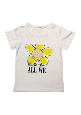 Girls 2-6x Short Sleeve Sunflower Shirt