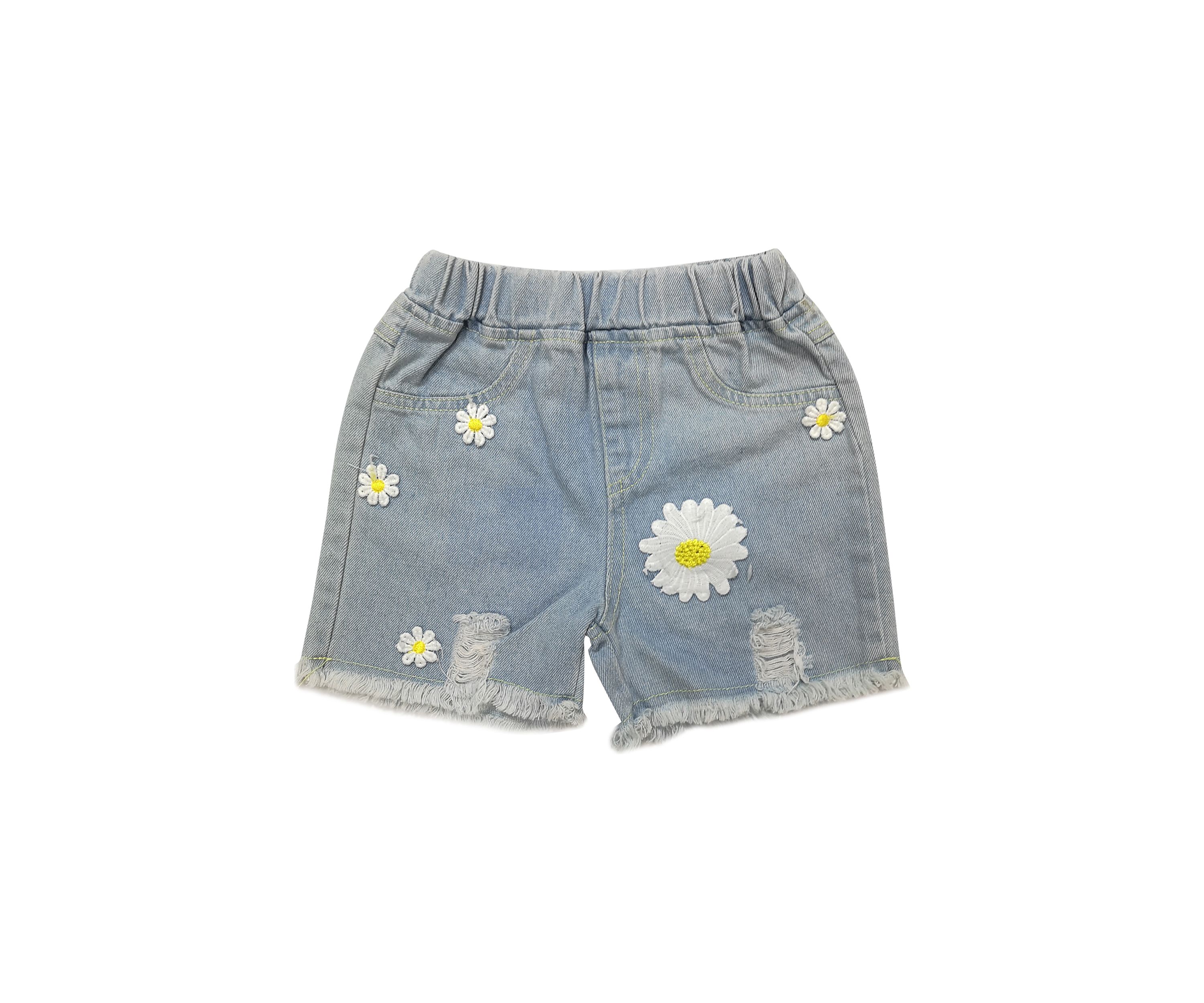 Girls 2-6x Sunflower Denim Shorts 