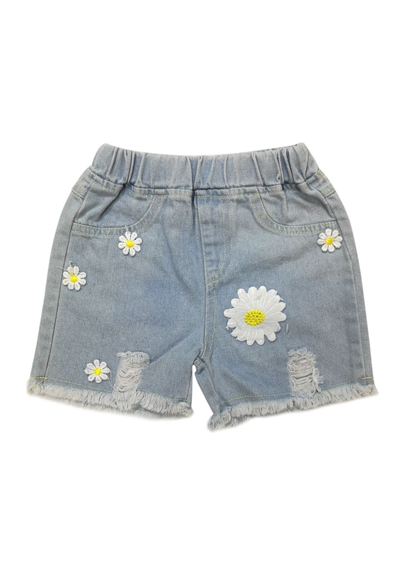 Girls 2-6x Sunflower Denim Shorts 