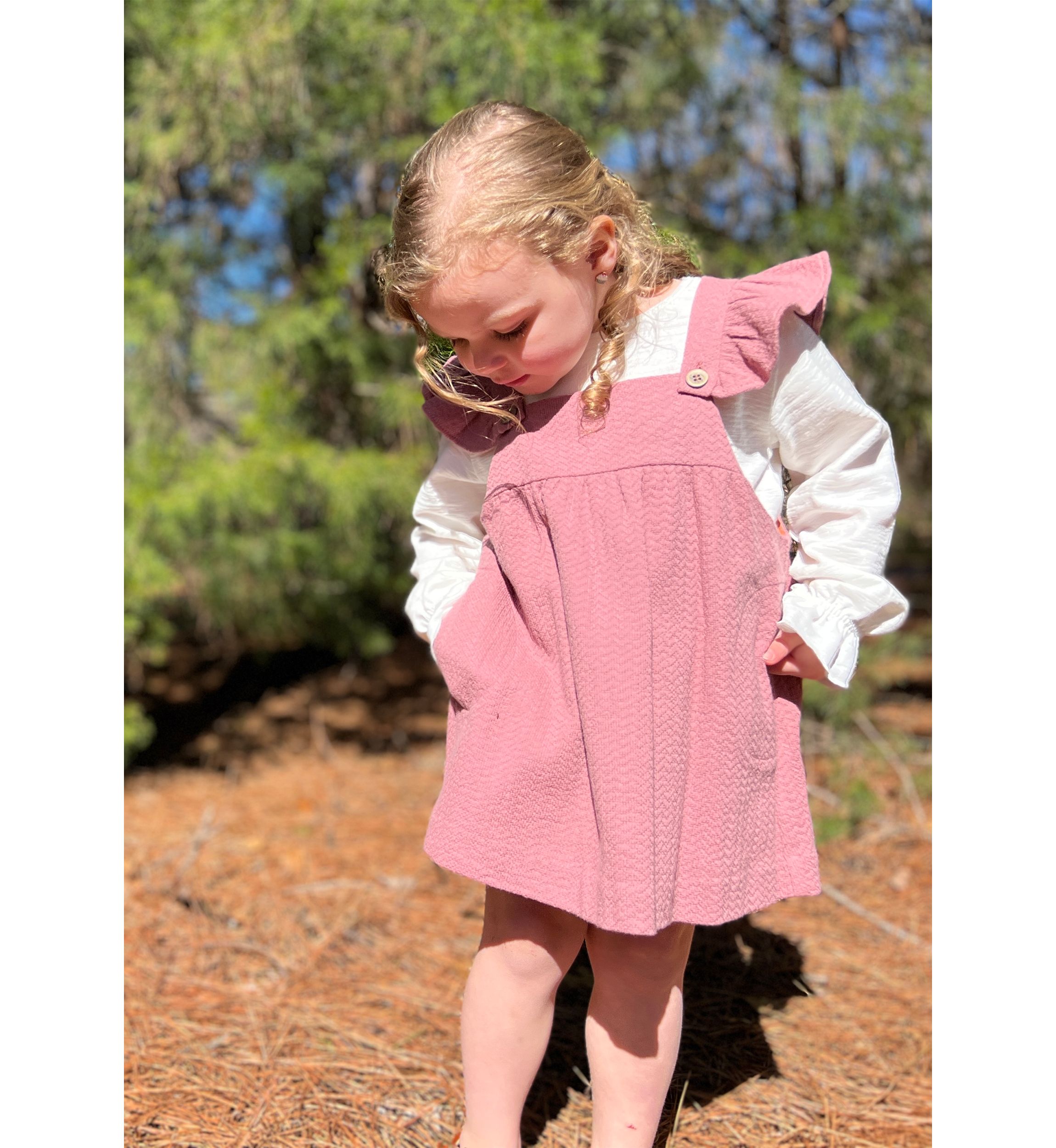 Girls 4-6x Short Ruffle Sleeve Opal Dress