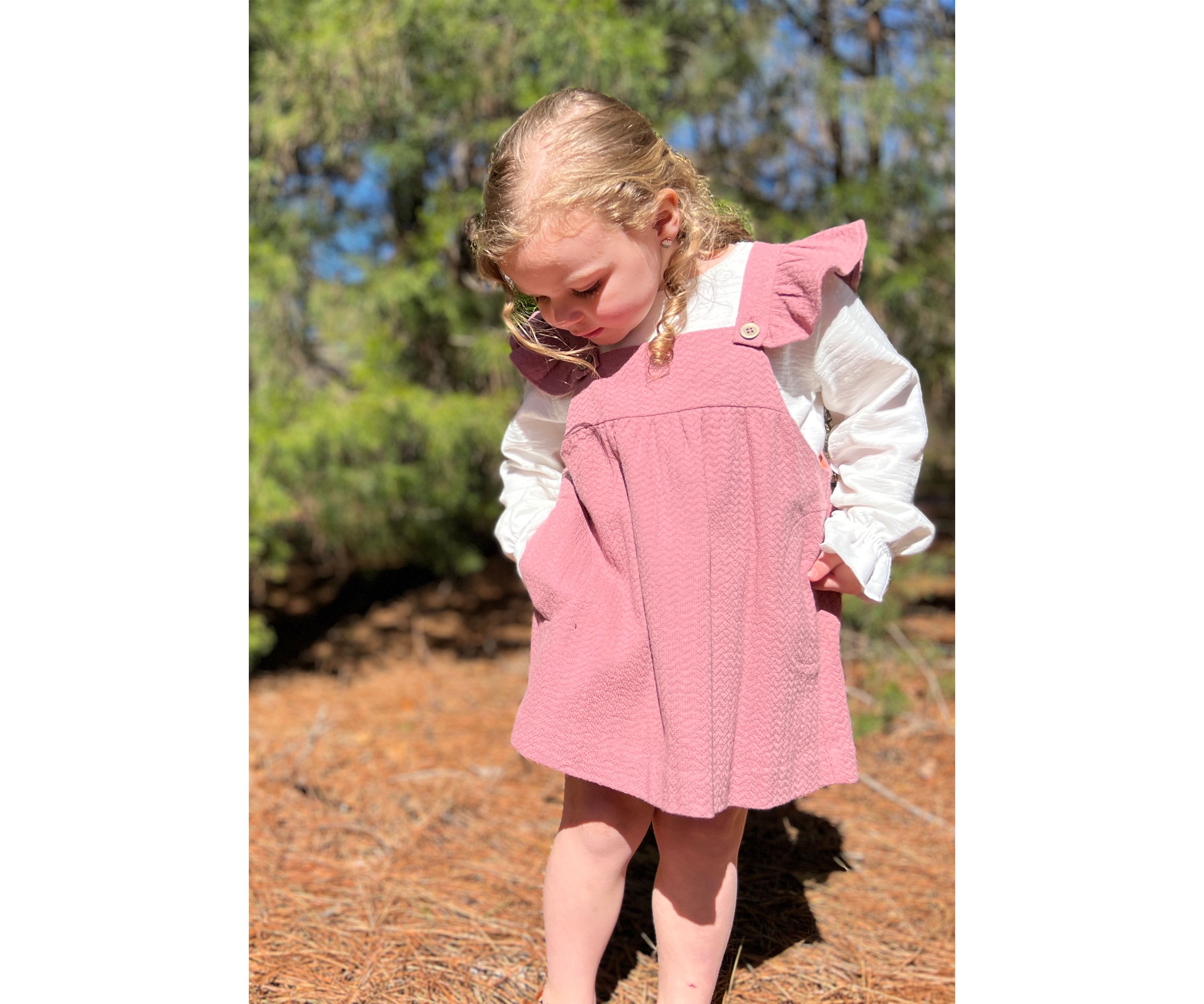 Girls 4-6x Short Ruffle Sleeve Opal Dress