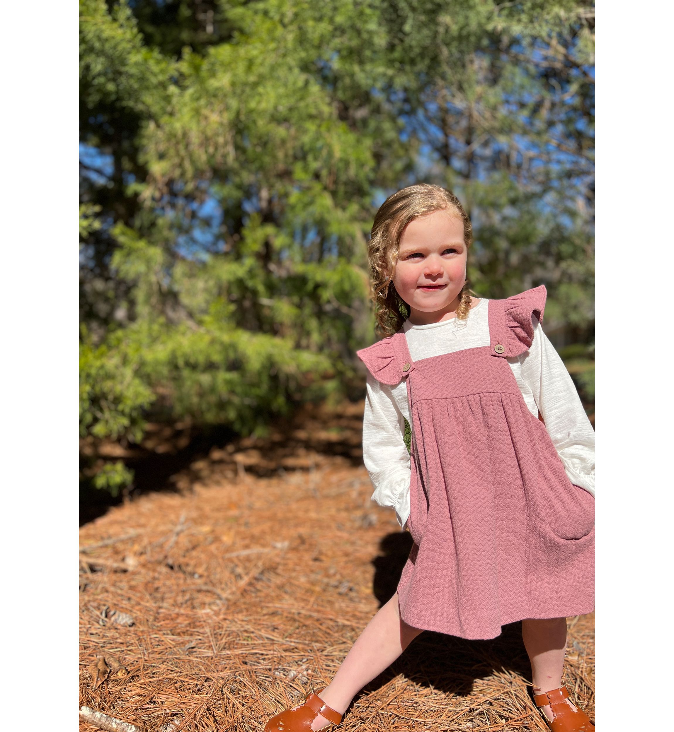 Girls 4-6x Short Ruffle Sleeve Opal Dress