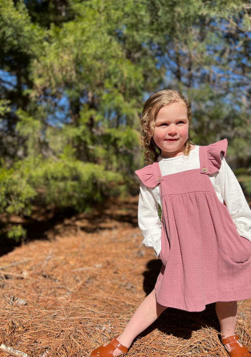 Girls 4-6x Short Ruffle Sleeve Opal Dress