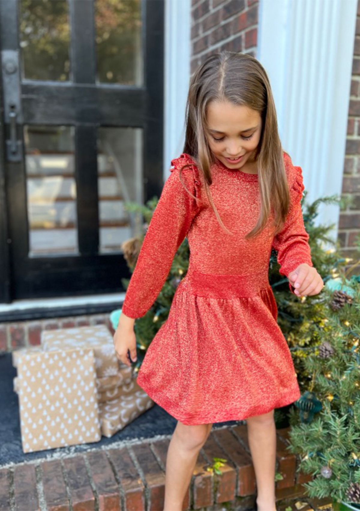 Girls 4-6x Long Sleeve Carrie Dress