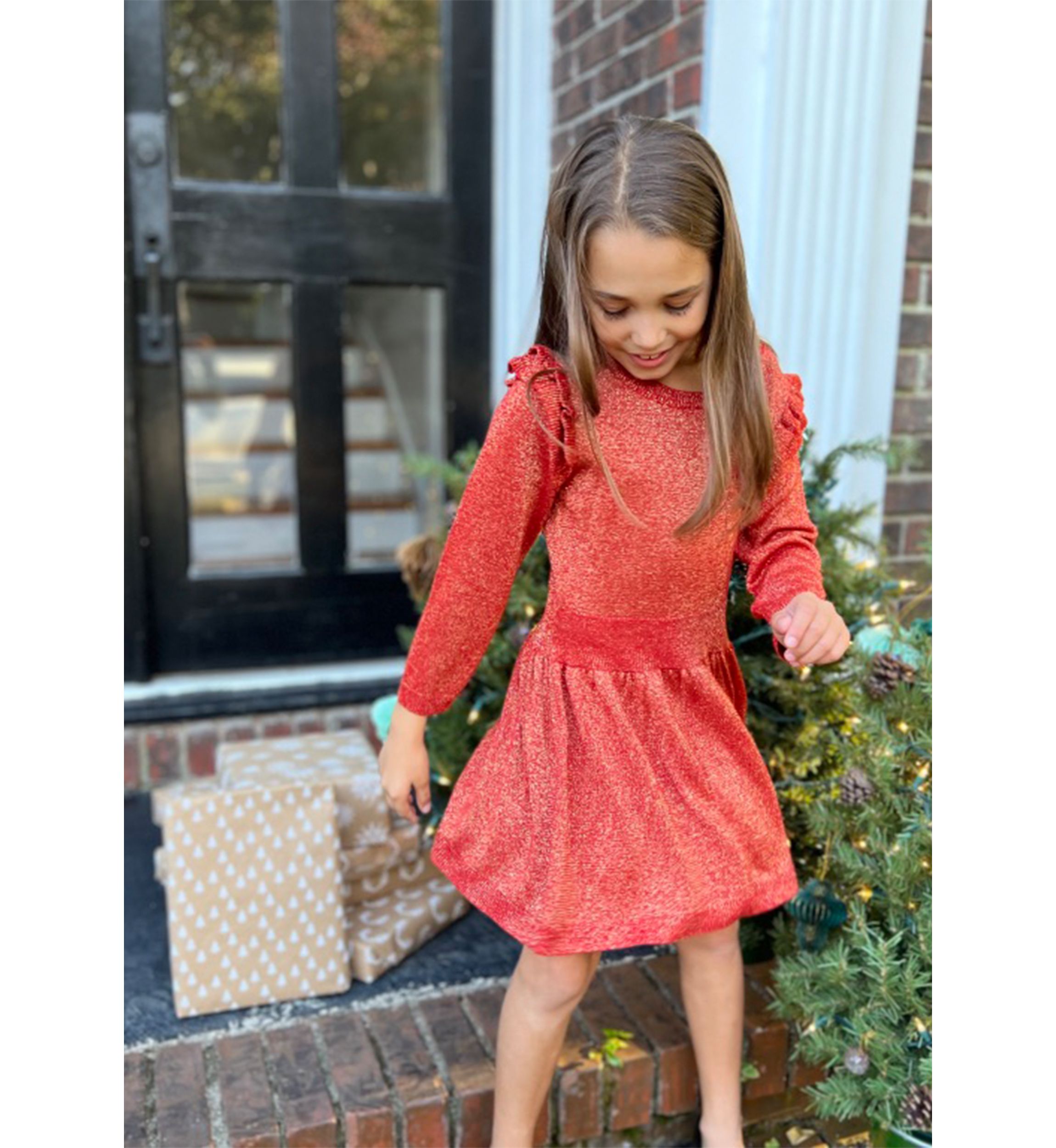 Girls 4-6x Long Sleeve Carrie Dress