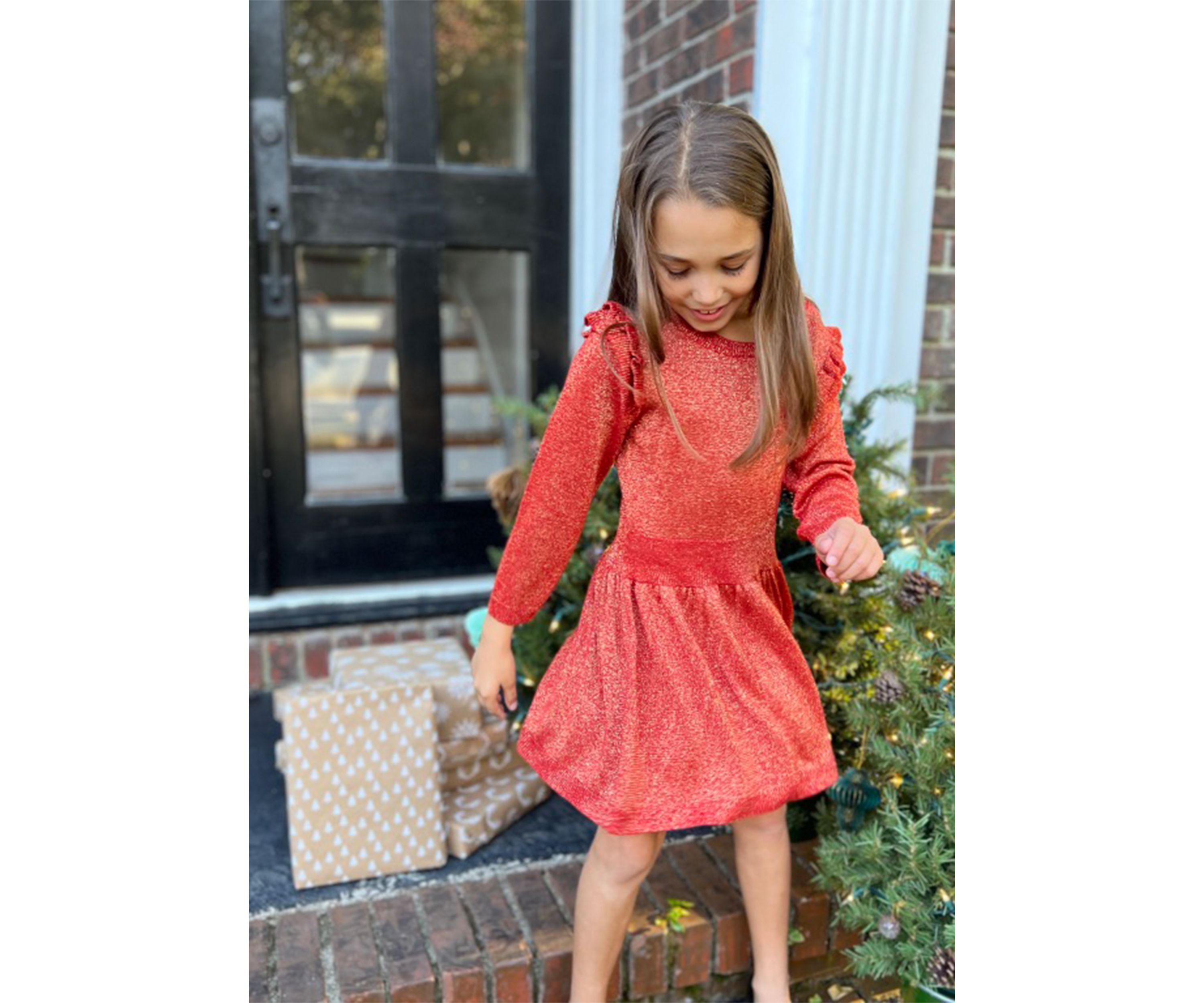 Girls 4-6x Long Sleeve Carrie Dress
