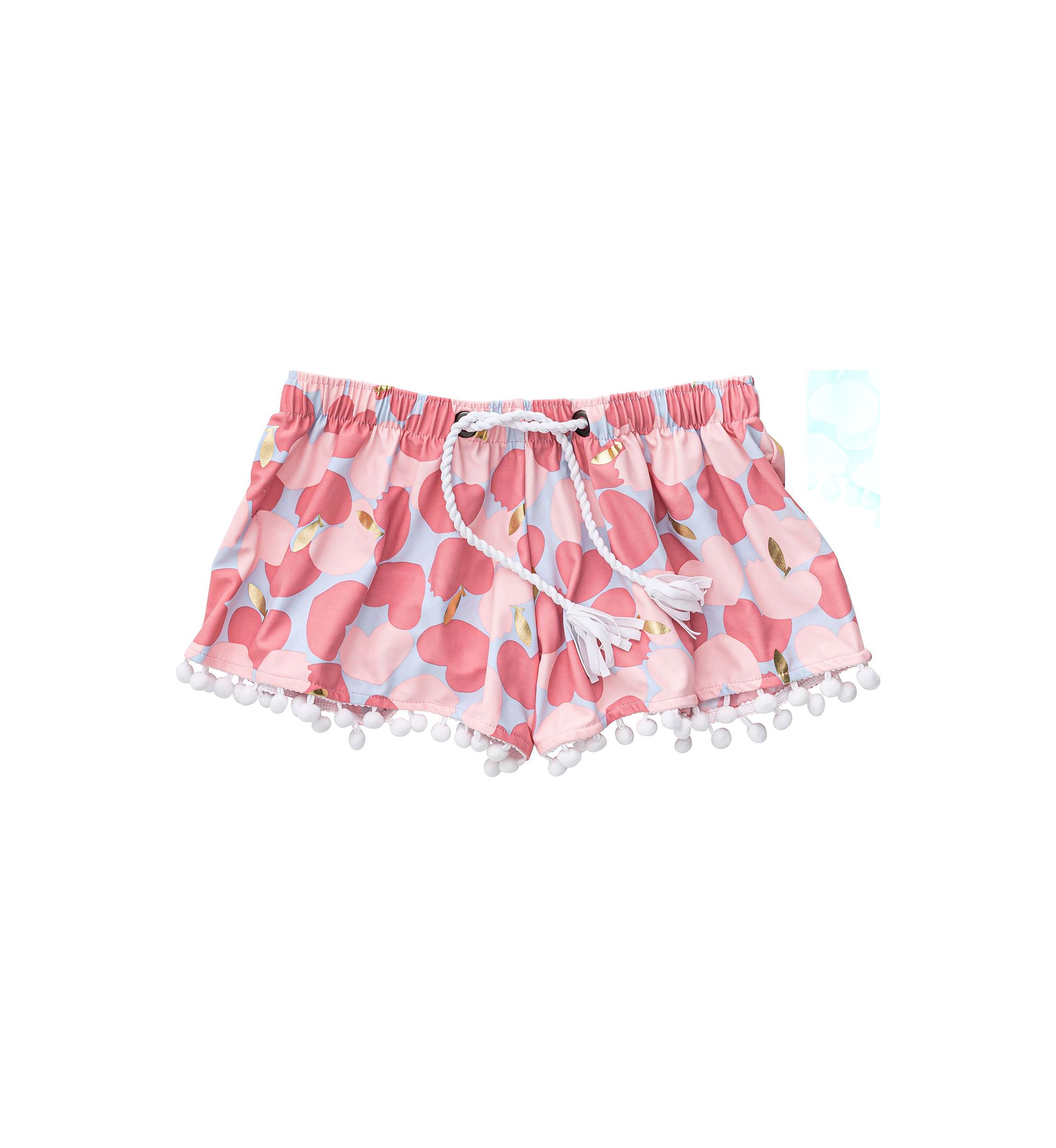 Girls 4-6 Apple Love Swim Shorts