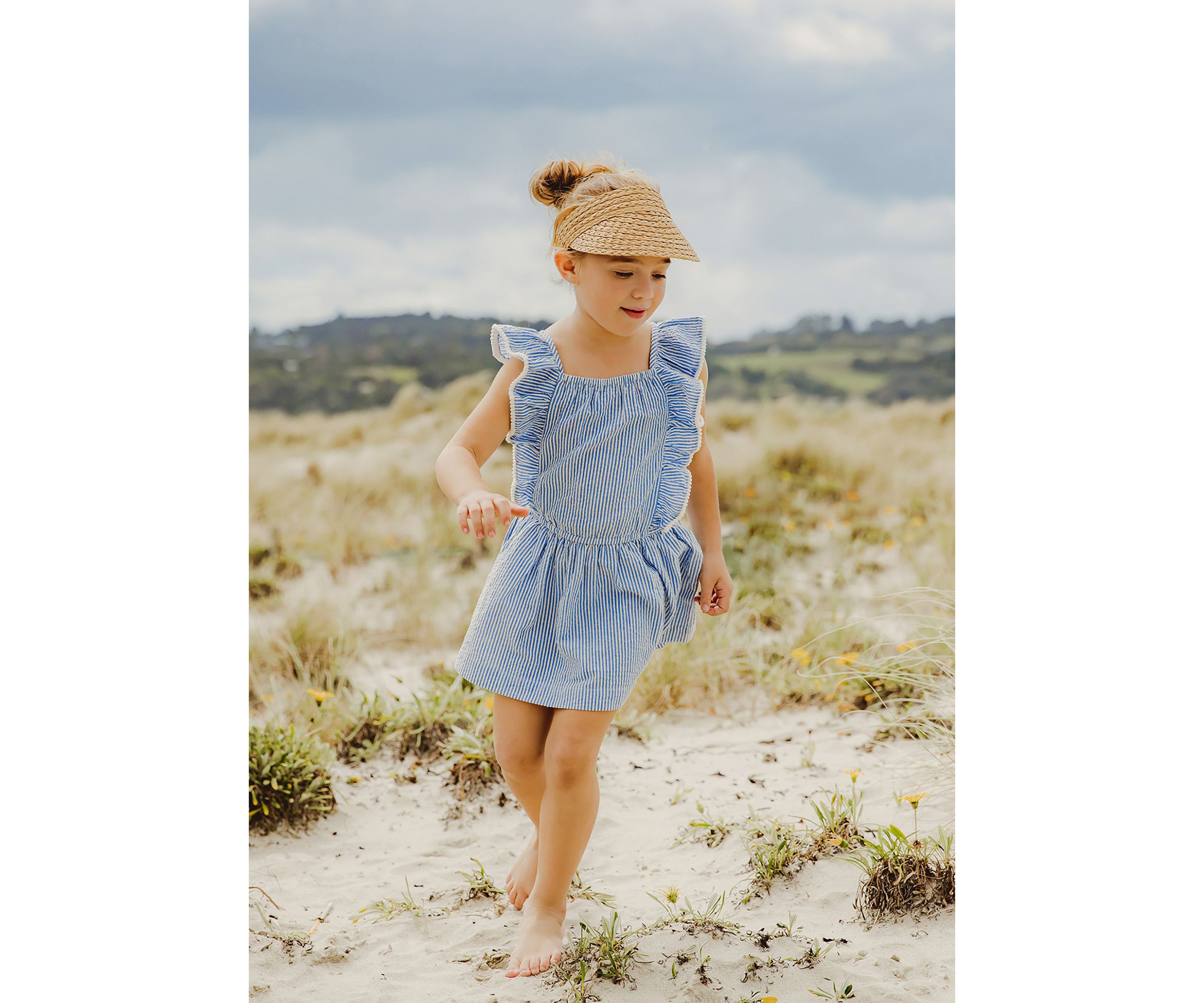 Cornflower Frilled Beach Dress