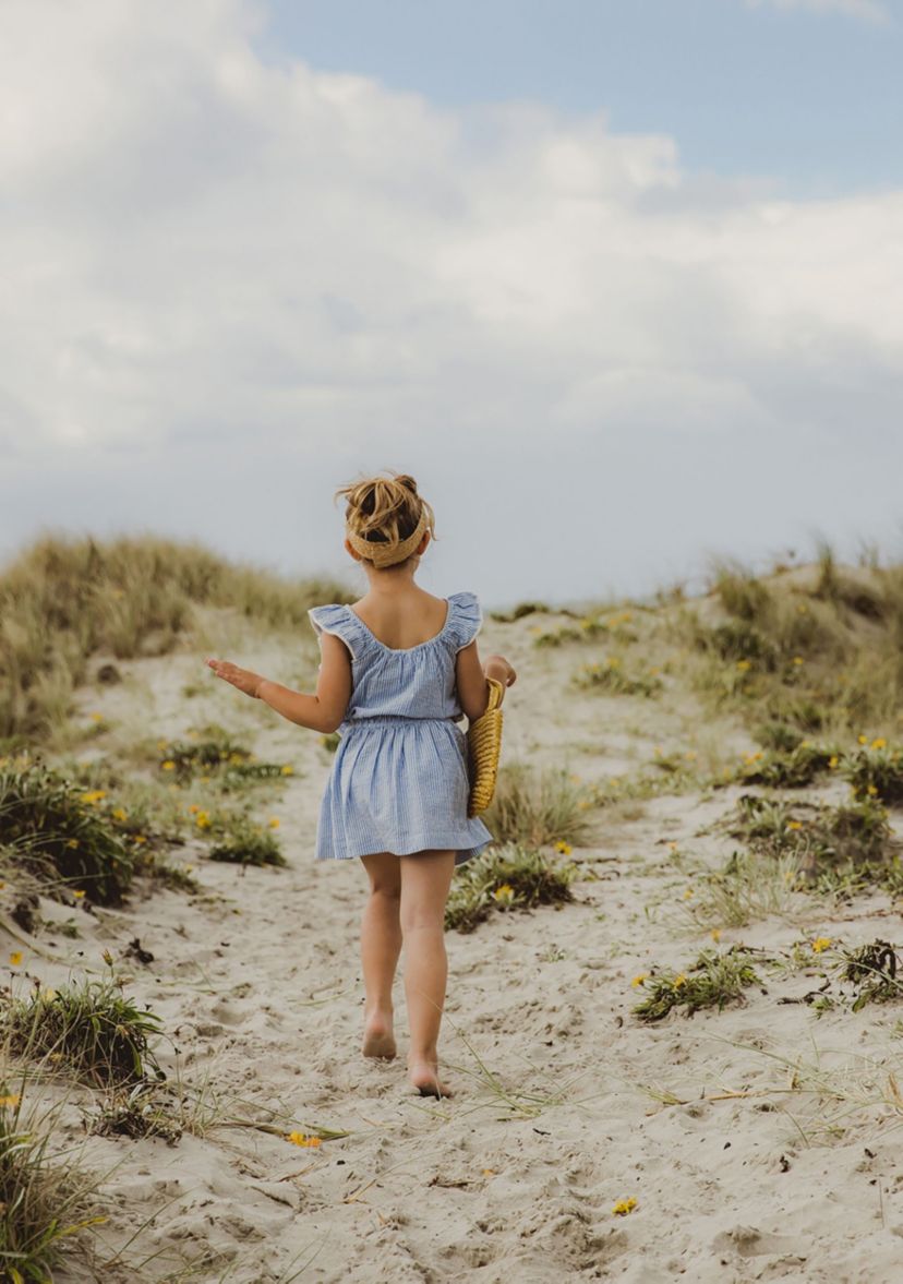 Cornflower Frilled Beach Dress