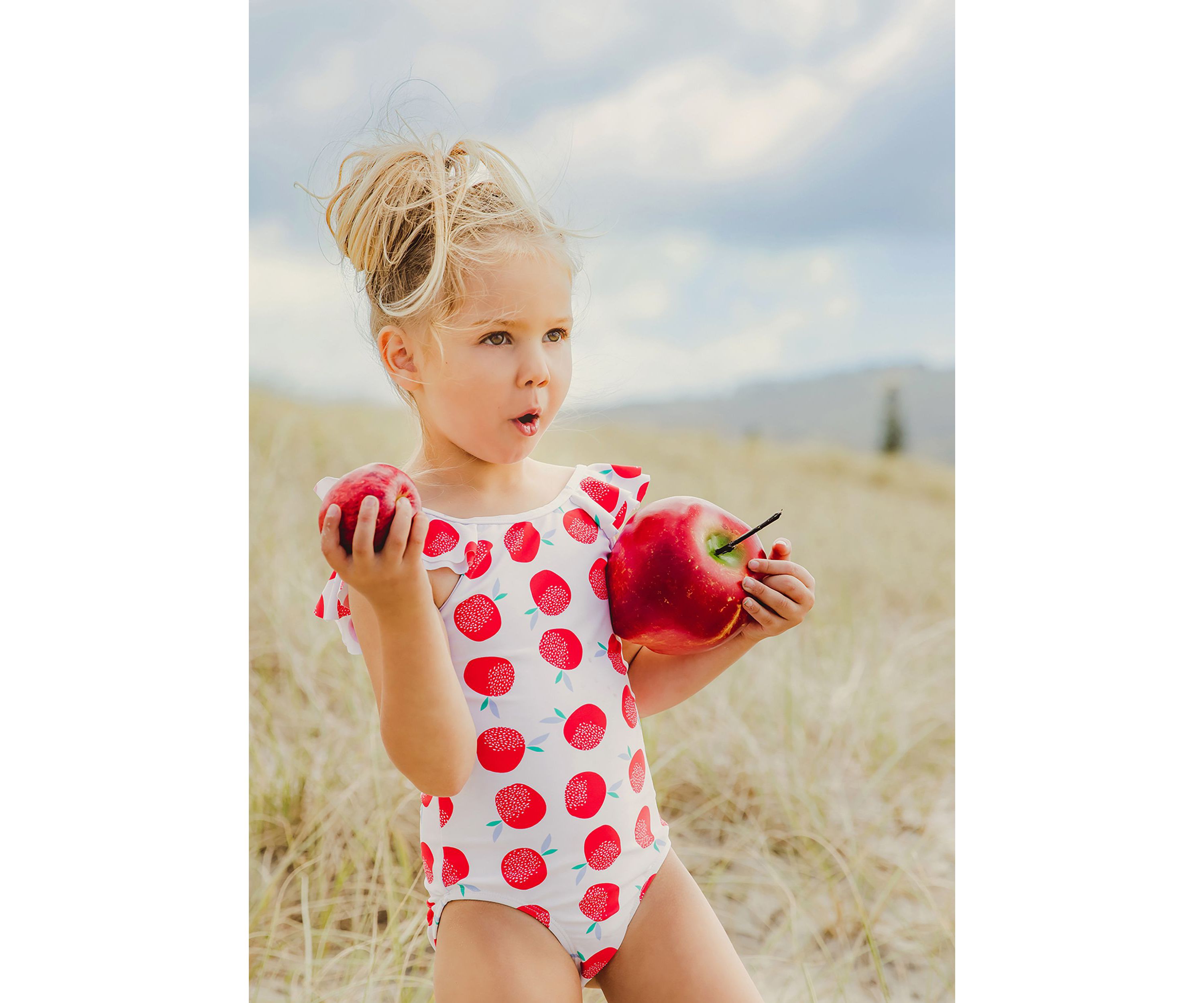 Juicy Fruit Sustainable Flutter Sleeve Swimsuit