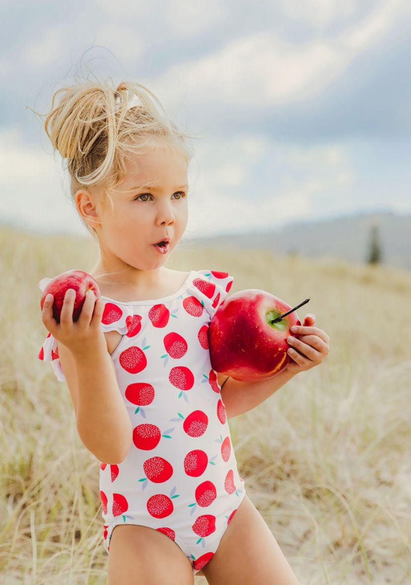 Juicy Fruit Sustainable Flutter Sleeve Swimsuit