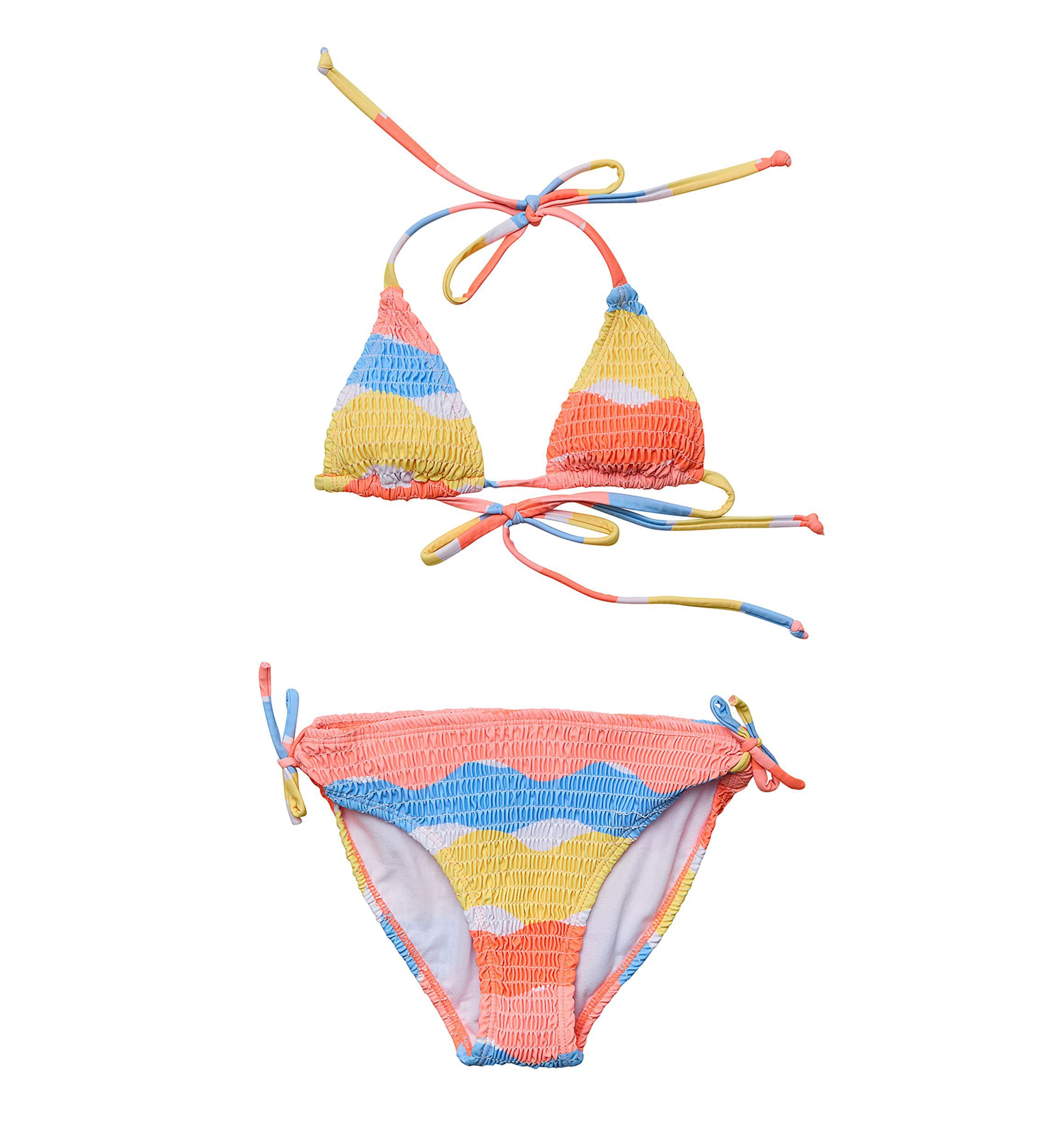 Good Vibes Triangle Shirred Bikini