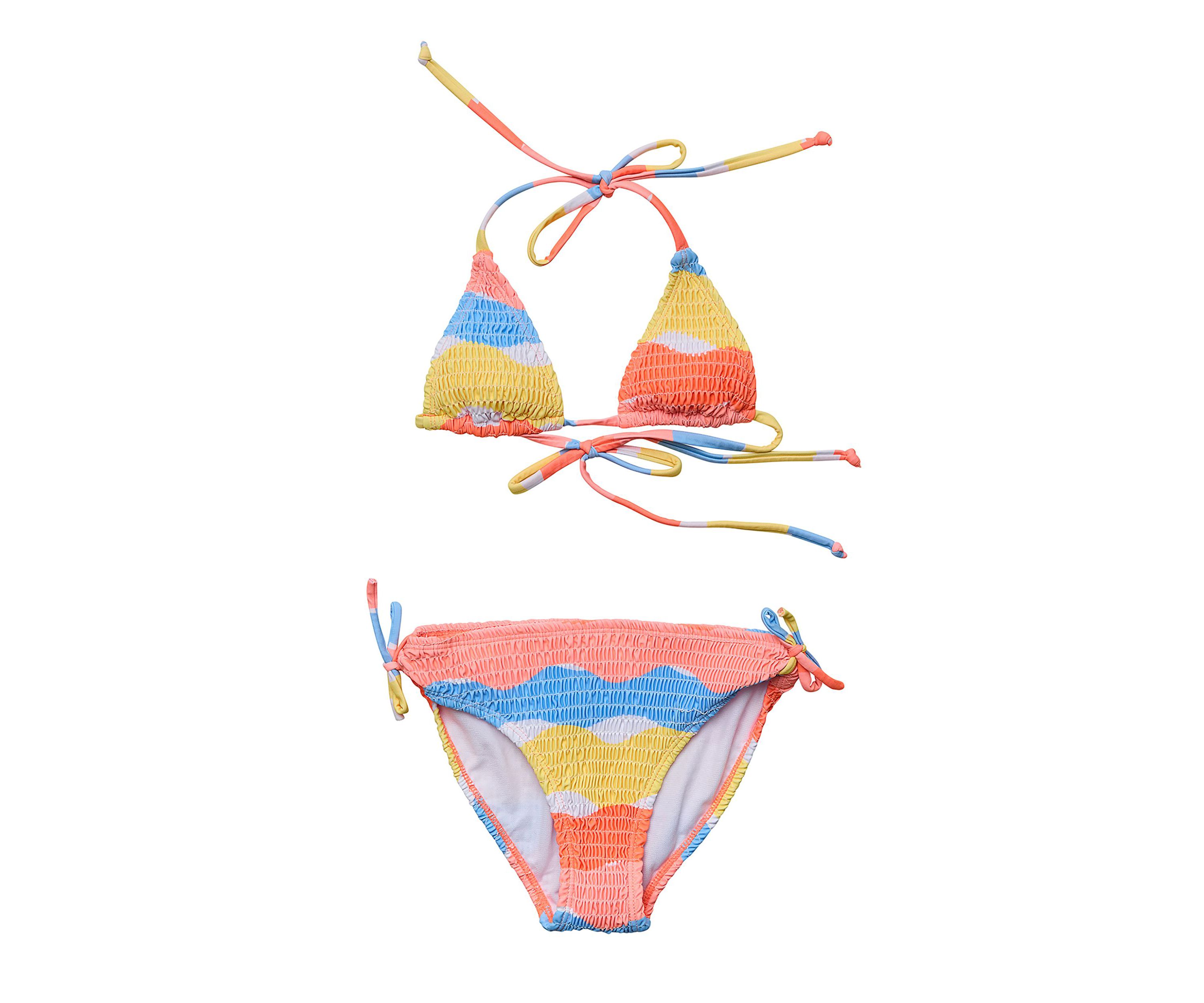 Good Vibes Triangle Shirred Bikini