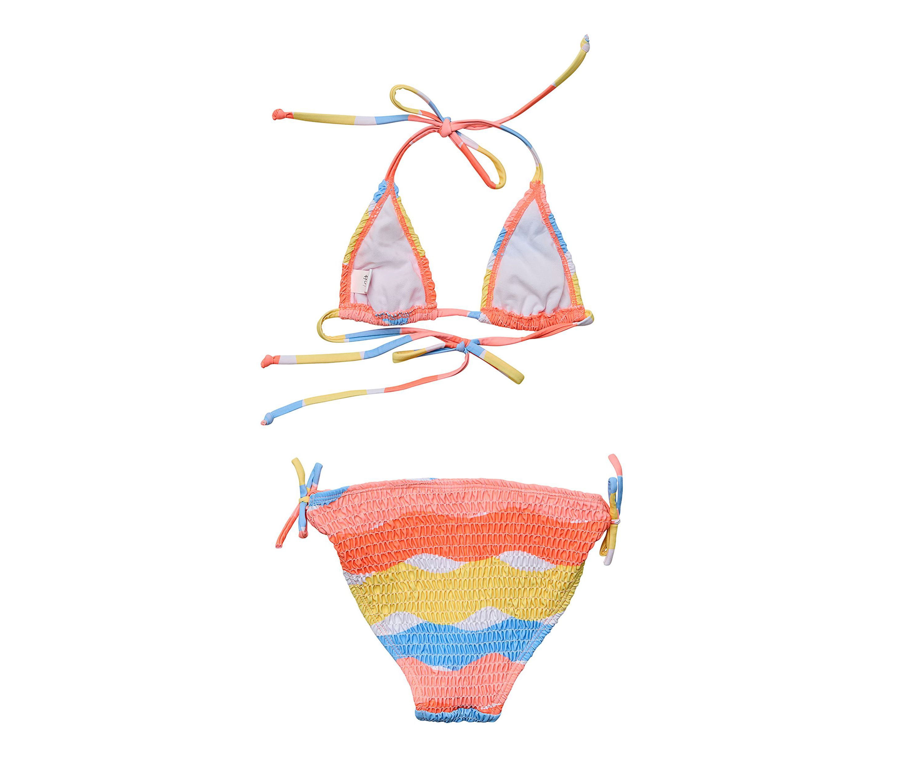 Good Vibes Triangle Shirred Bikini