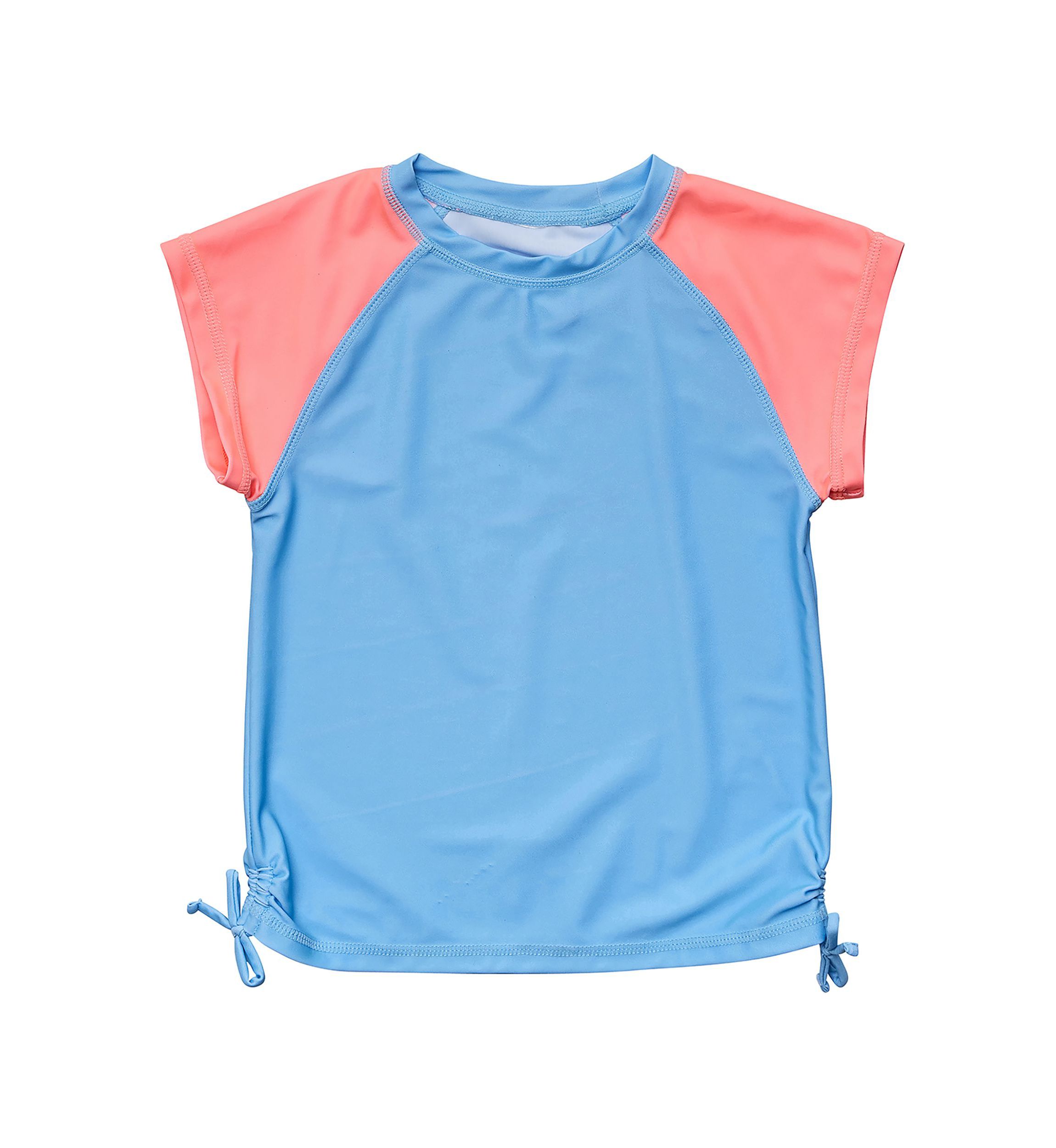 Cornflower Peach Sleeve SS Rash Top