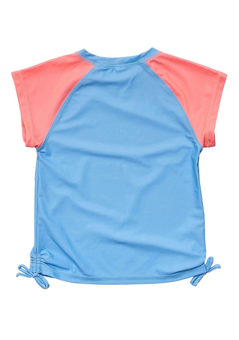 Cornflower Peach Sleeve SS Rash Top
